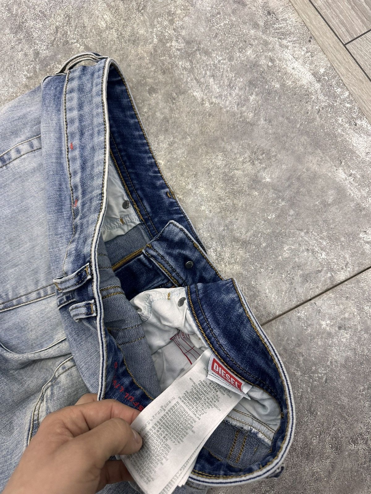 If Six Was Nine Diesel Washed Y2K Jeans Made in Italy Size US 36 / EU 52 - 7 Thumbnail