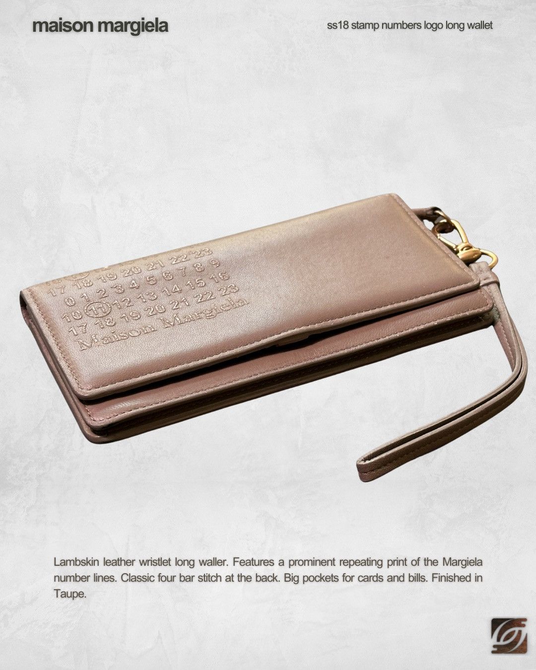 Maison Margiela SS18 Stamp Numbers Logo Long Wallet Size ONE SIZE - 1 Thumbnail