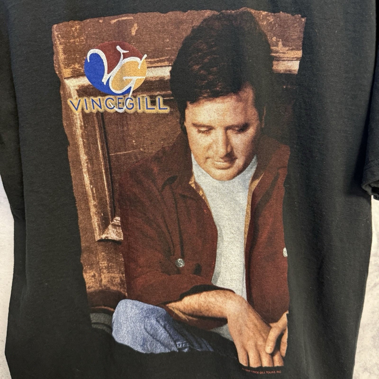 Band Tees Vintage 90s Vince Gill Band Tour Shirt Men’s XL 22.5x30 Blac Size US XL / EU 56 / 4 - 5 Thumbnail