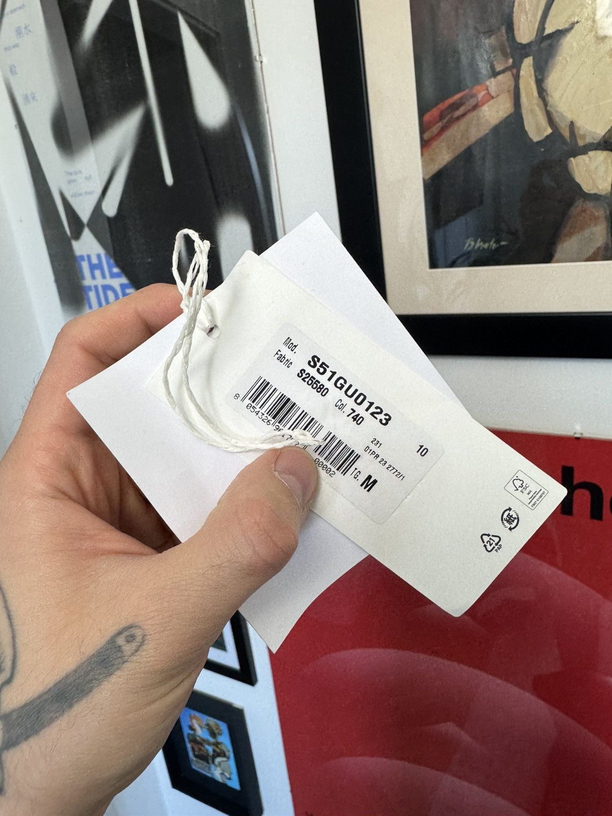 Maison Margiela SS23 Maison Margiela Distressed Faded Logo Cropped Crewneck Size US M / EU 48-50 / 2 - 9 Thumbnail