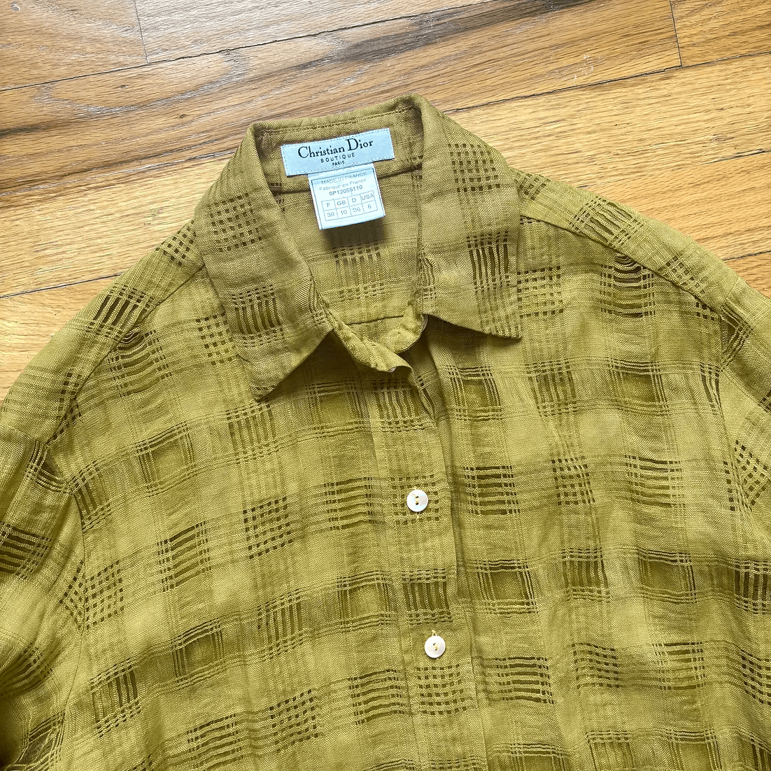 Dior SS2000 by John Galliano Tulle Plaid Button-Up Shirt Size US S / EU 44-46 / 1 - 2 Thumbnail