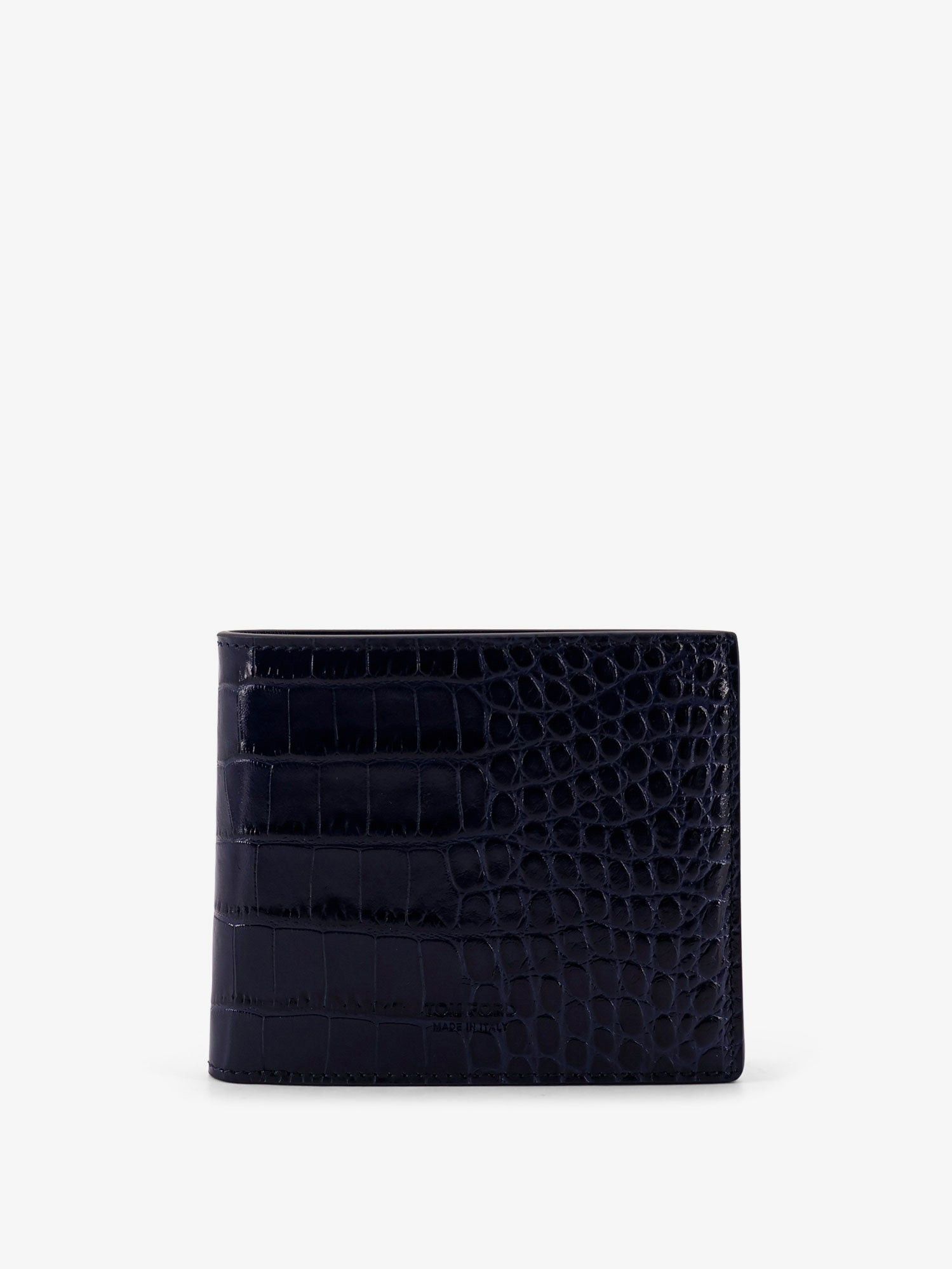 Croco Print Leather Wallet