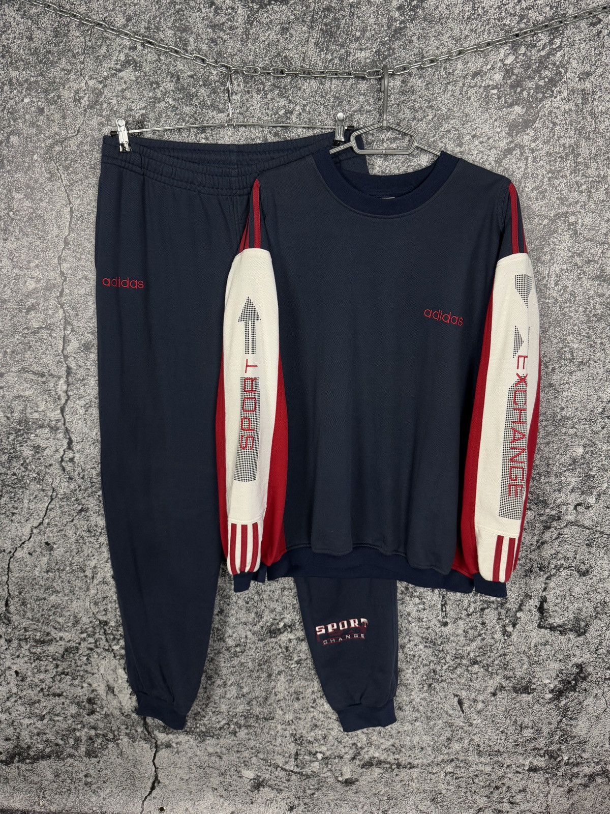 Adidas Adidas Exchange Sport Vintage Tracksuit Jacket Pants 90s XL Size US XL / EU 56 / 4 - 1 Thumbnail