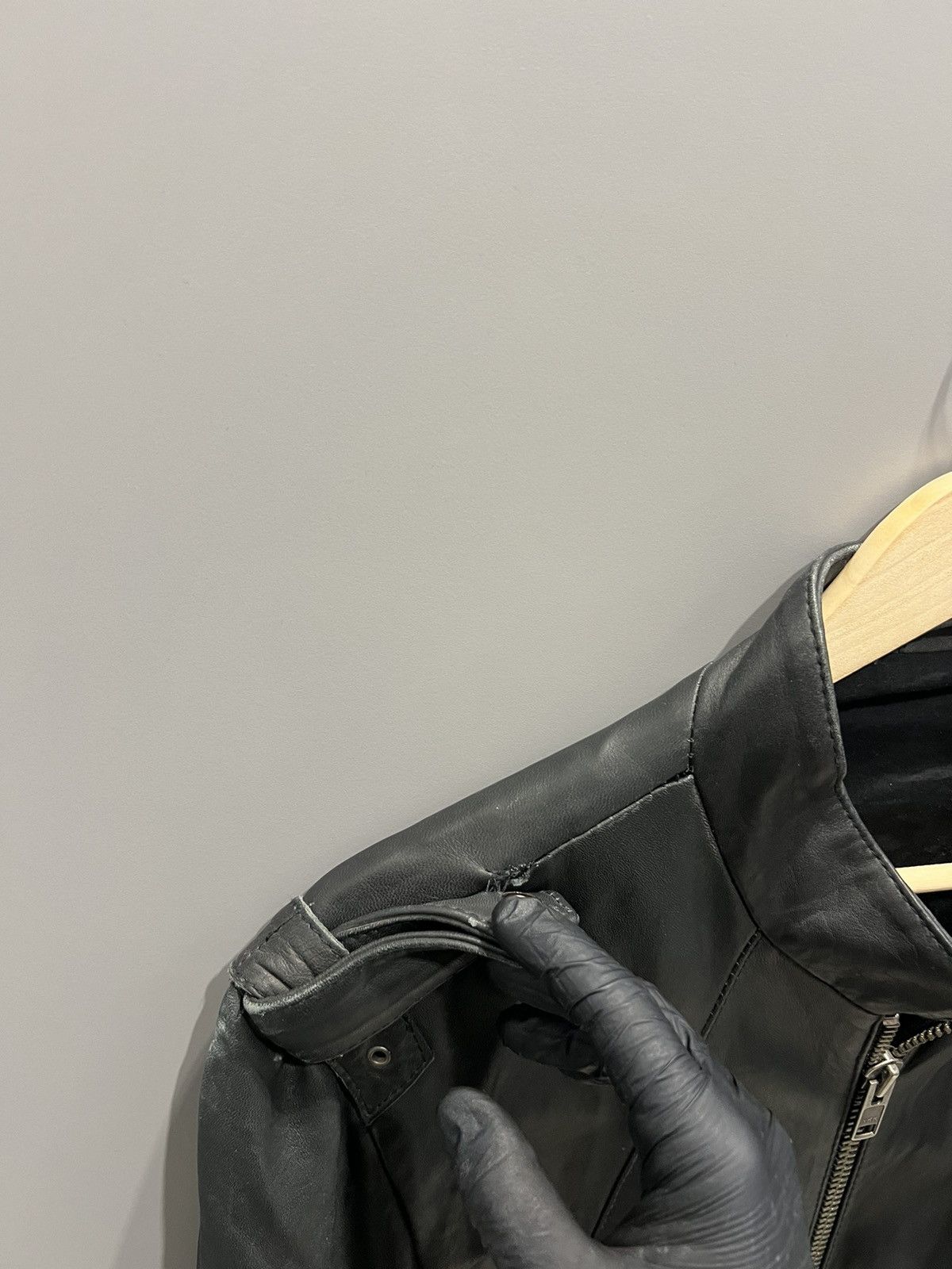 Allsaints All Saints Ramones Leather RARE Avant Garde Y2K Jacket large Size US L / EU 52-54 / 3 - 9 Thumbnail