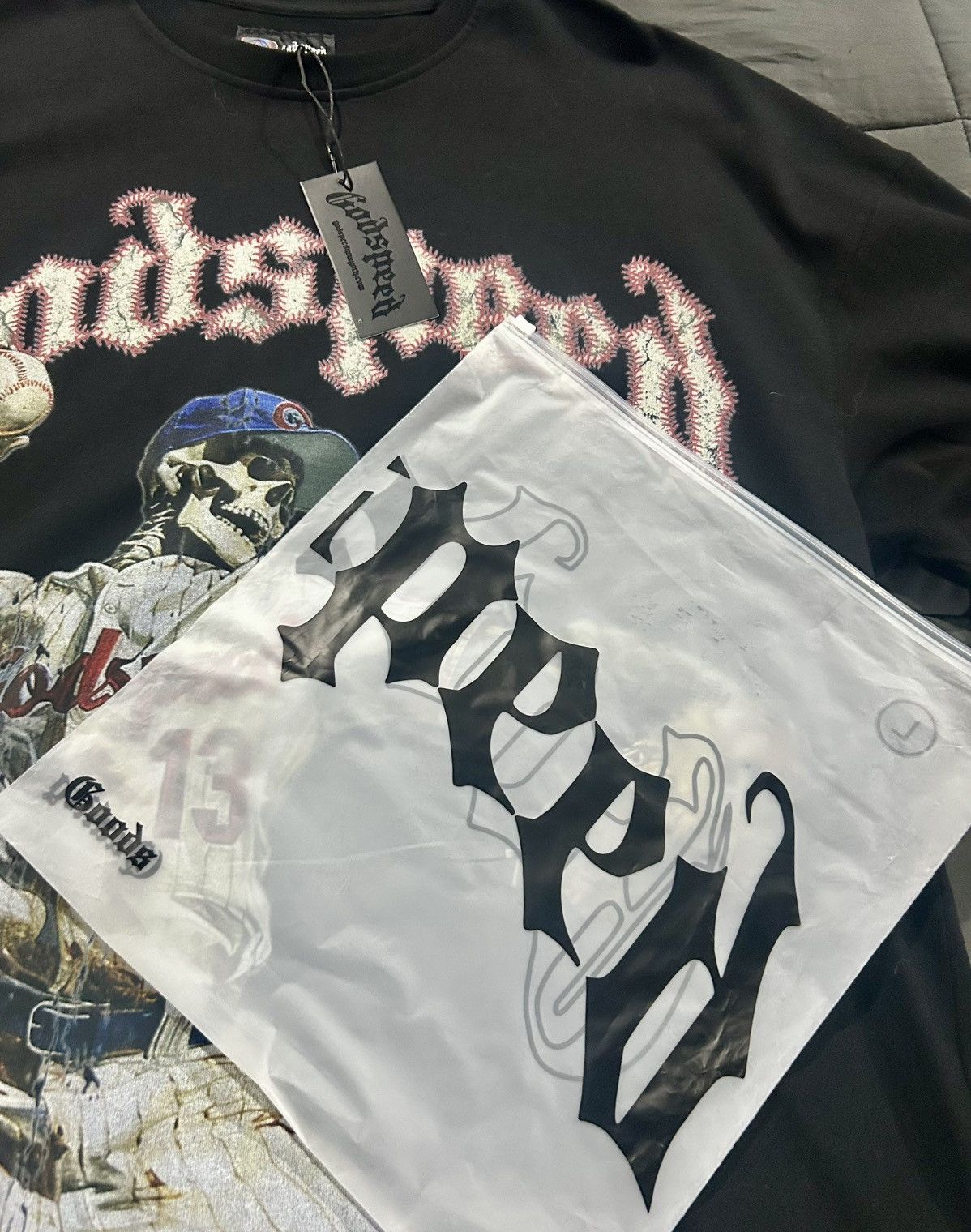 Godspeed Godspeed Strike Out L/S Tee - Washed Black size Lg Size US L / EU 52-54 / 3 - 17 Thumbnail