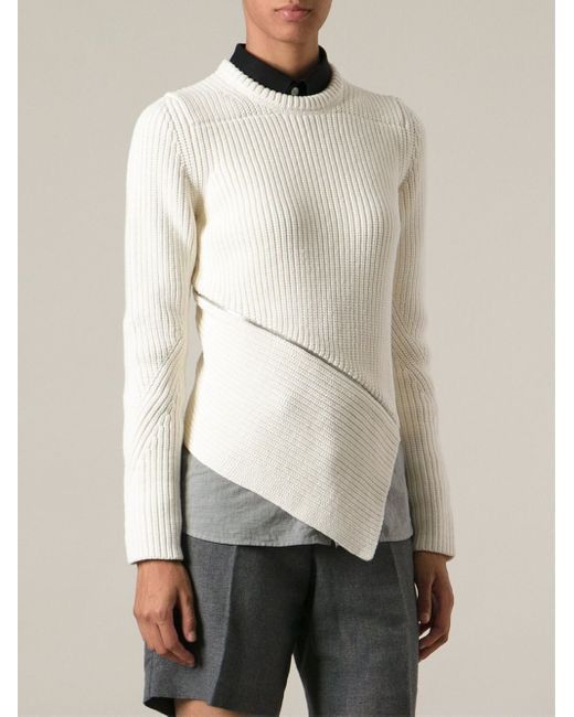 Alexander Wang ALEXANDER WANG Asymmetrical Zip Peel Away Knitted Sweater Size M / US 6-8 / IT 42-44 - 7 Thumbnail