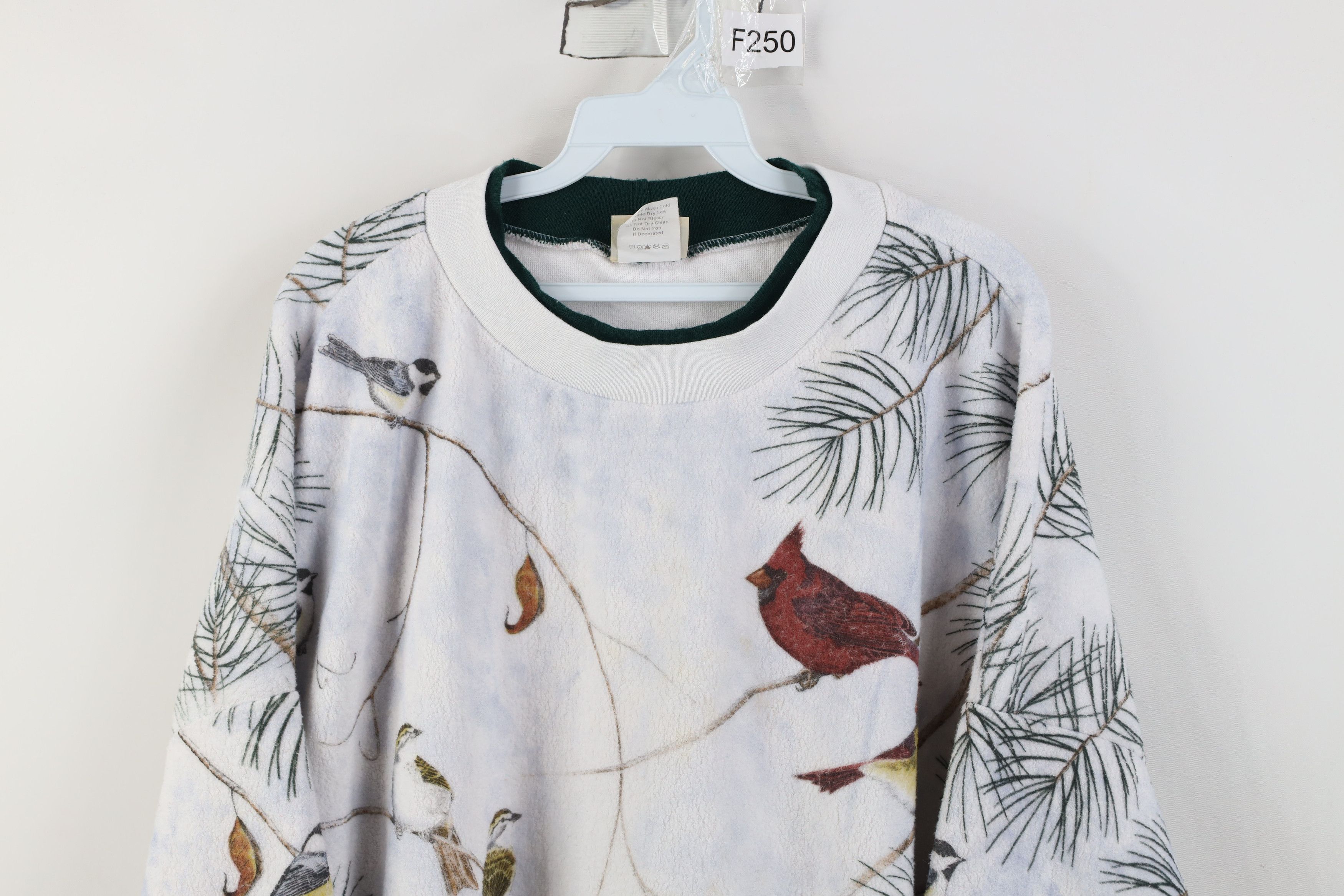 Vintage Vintage 90s Streetwear Bird Nature All Over Print Sweatshirt Size 3XL / US 20-22 - 2 Thumbnail