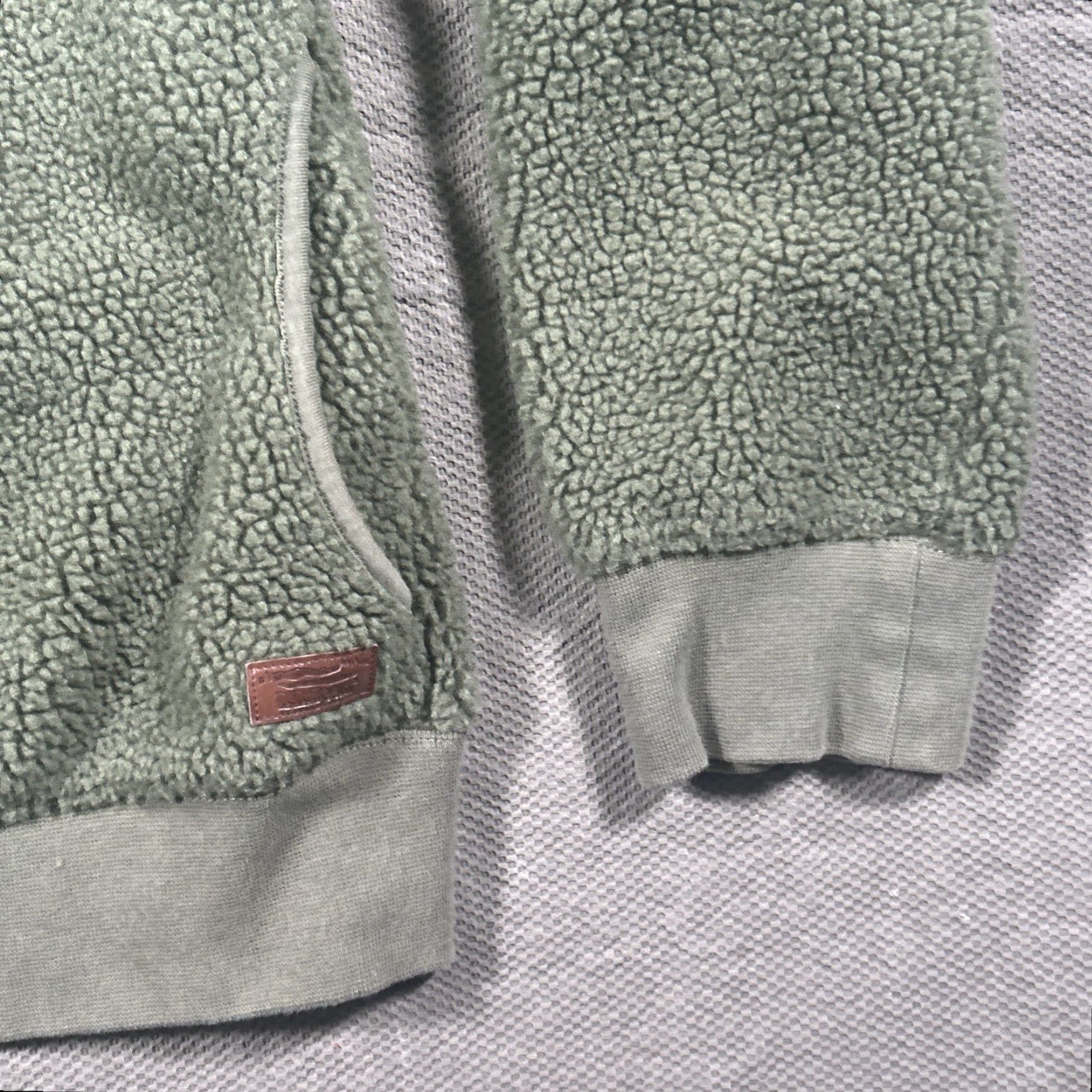 Vintage LL Bean Womens Full Zip Jacket Large Sherpa Quilted Pockets Long Sleeve Green Size L / US 10 / IT 46 - 5 Thumbnail