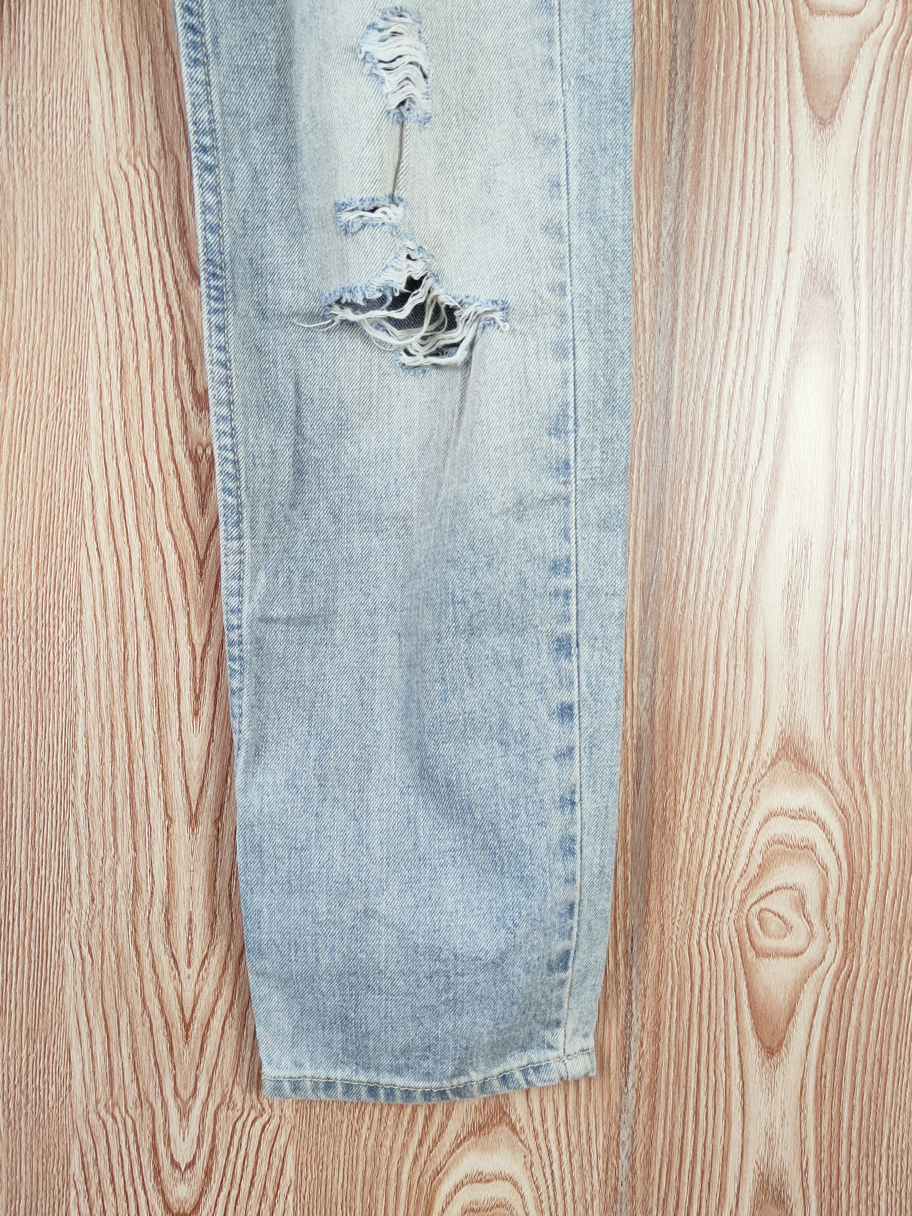 Hollister Hollister Blue Distressed Ripped Skinny Jeans #W632 Size US 34 / EU 50 - 6 Thumbnail