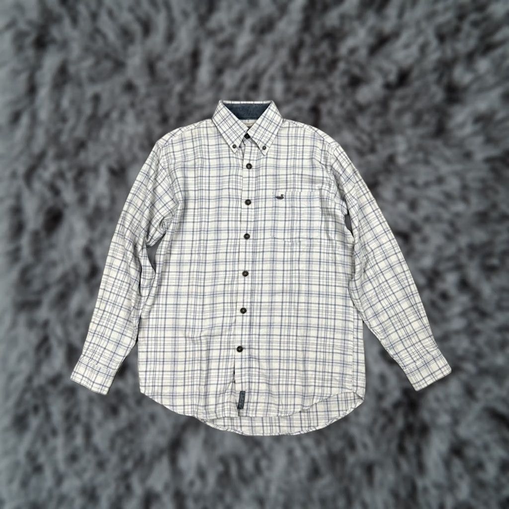 Vintage Southern Marsh Flannel Plaid Long Sleeve Shirt - M Mens Gray Size US M / EU 48-50 / 2 - 1 Thumbnail