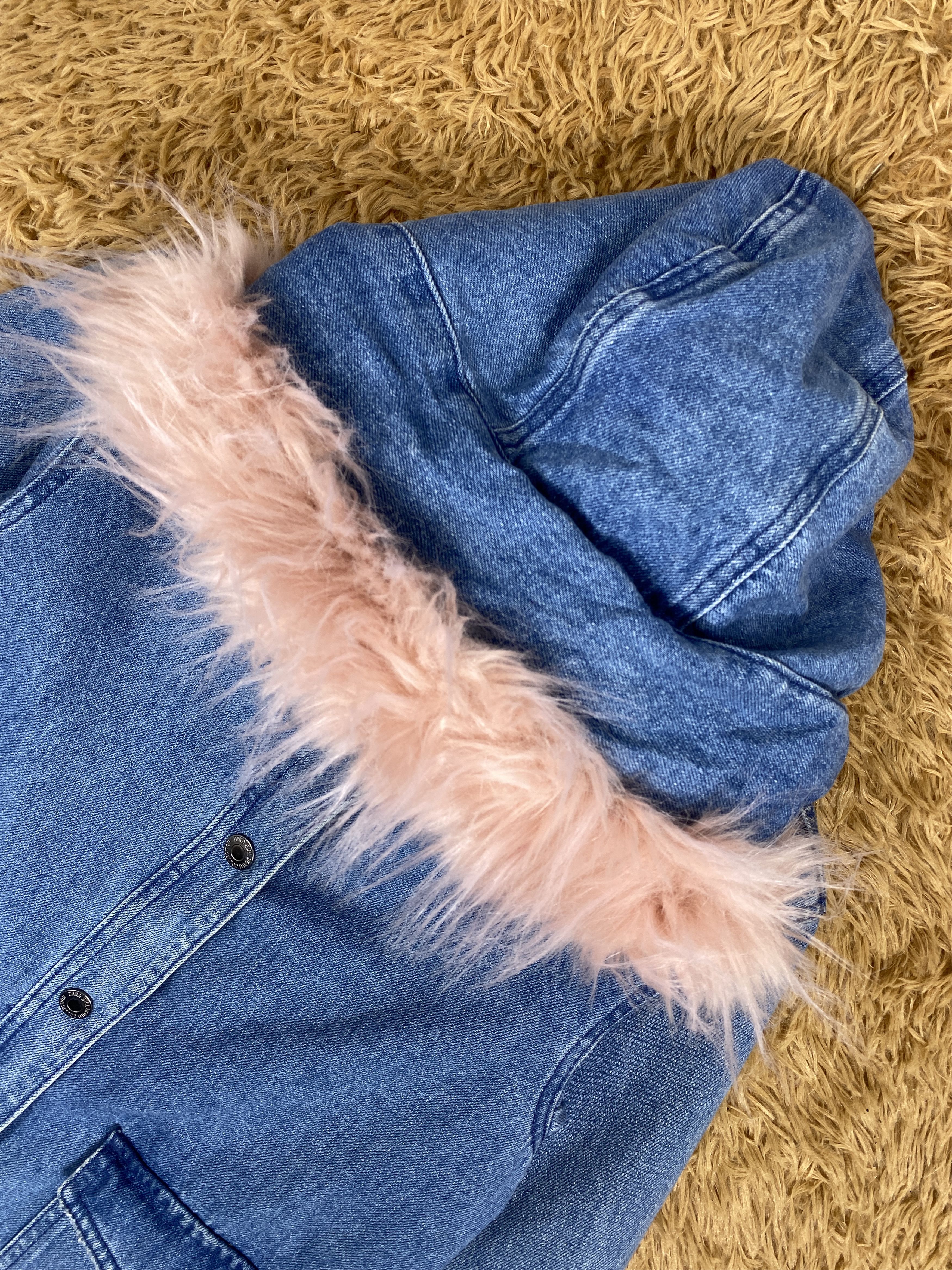 Zara Zara Girl Hoodie Fleece Lining Denim Jacket Size M / US 6-8 / IT 42-44 - 2 Thumbnail