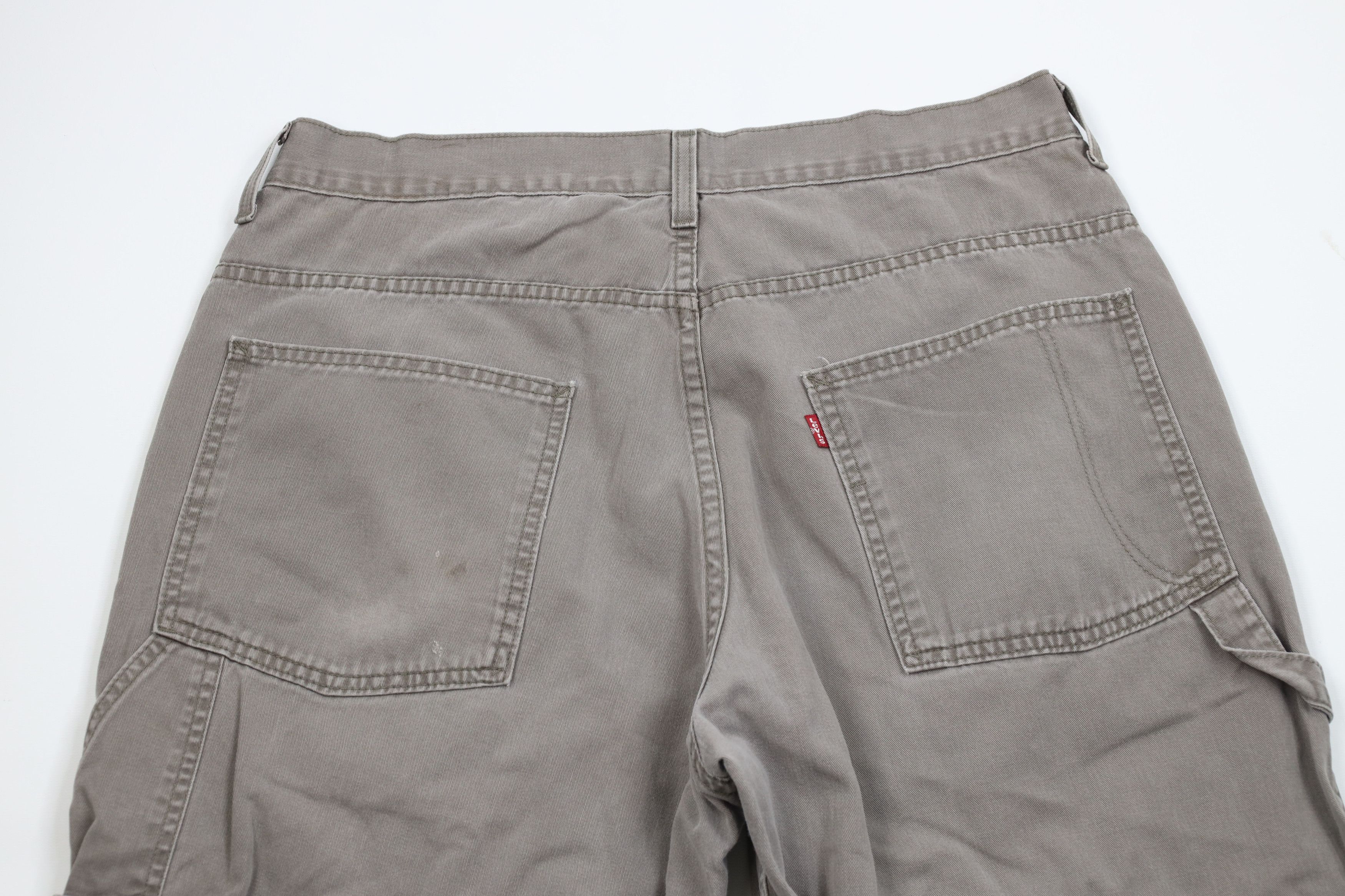 Levi's Vintage 90s Levis Baggy Wide Leg Dungaree Pants Gray Cotton Size US 34 / EU 50 - 13 Thumbnail