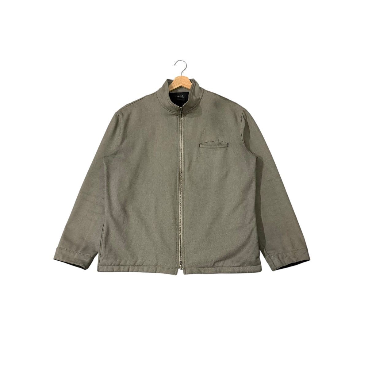 Vintage A.P.C Zipper Pigmented Cotton Rider Bomber Jacket