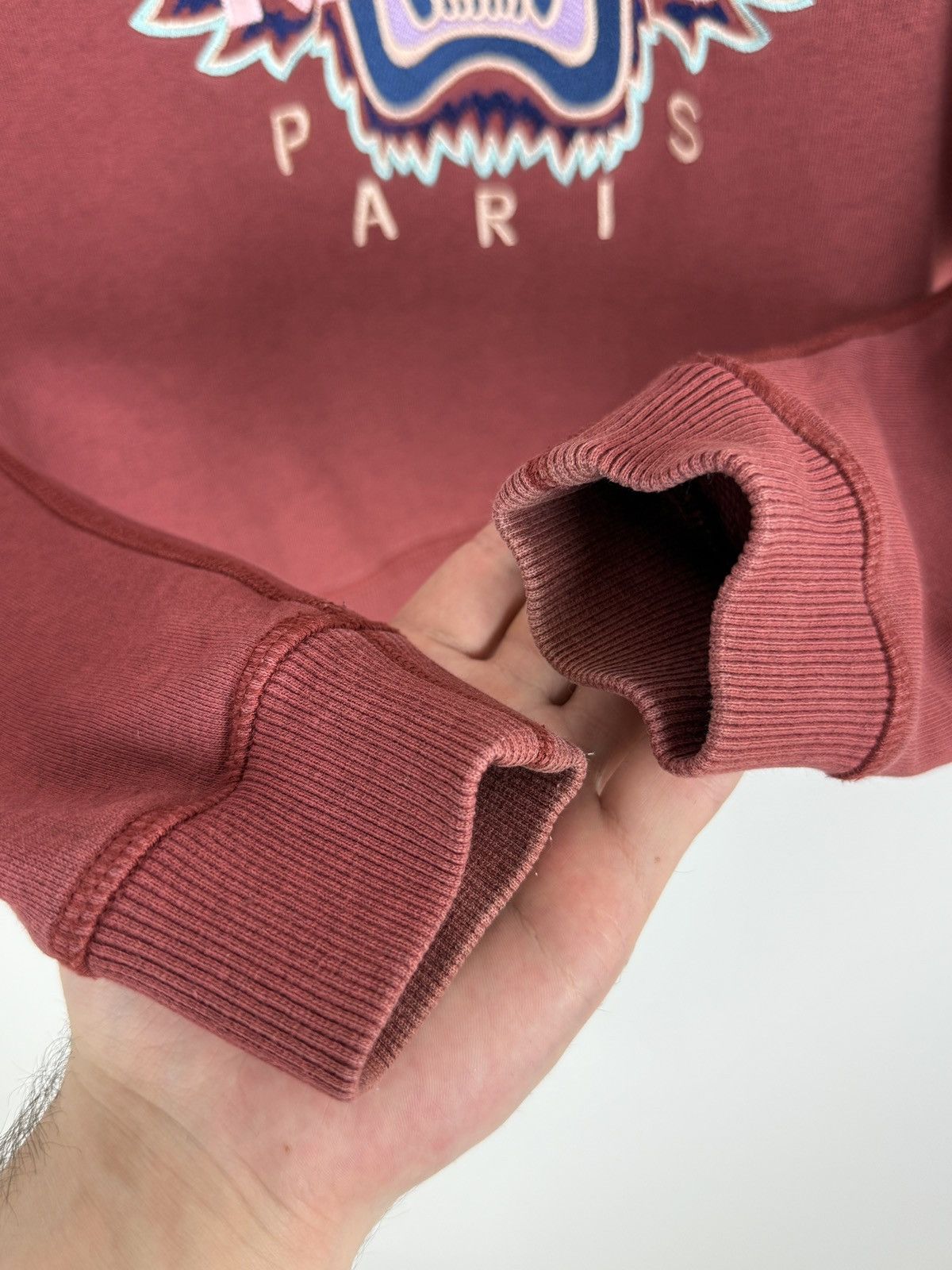 Kenzo Kenzo Paris Maroon Tiger Embroidered Big Logo Sweatshirt S Size S / US 4 / IT 40 - 6 Thumbnail