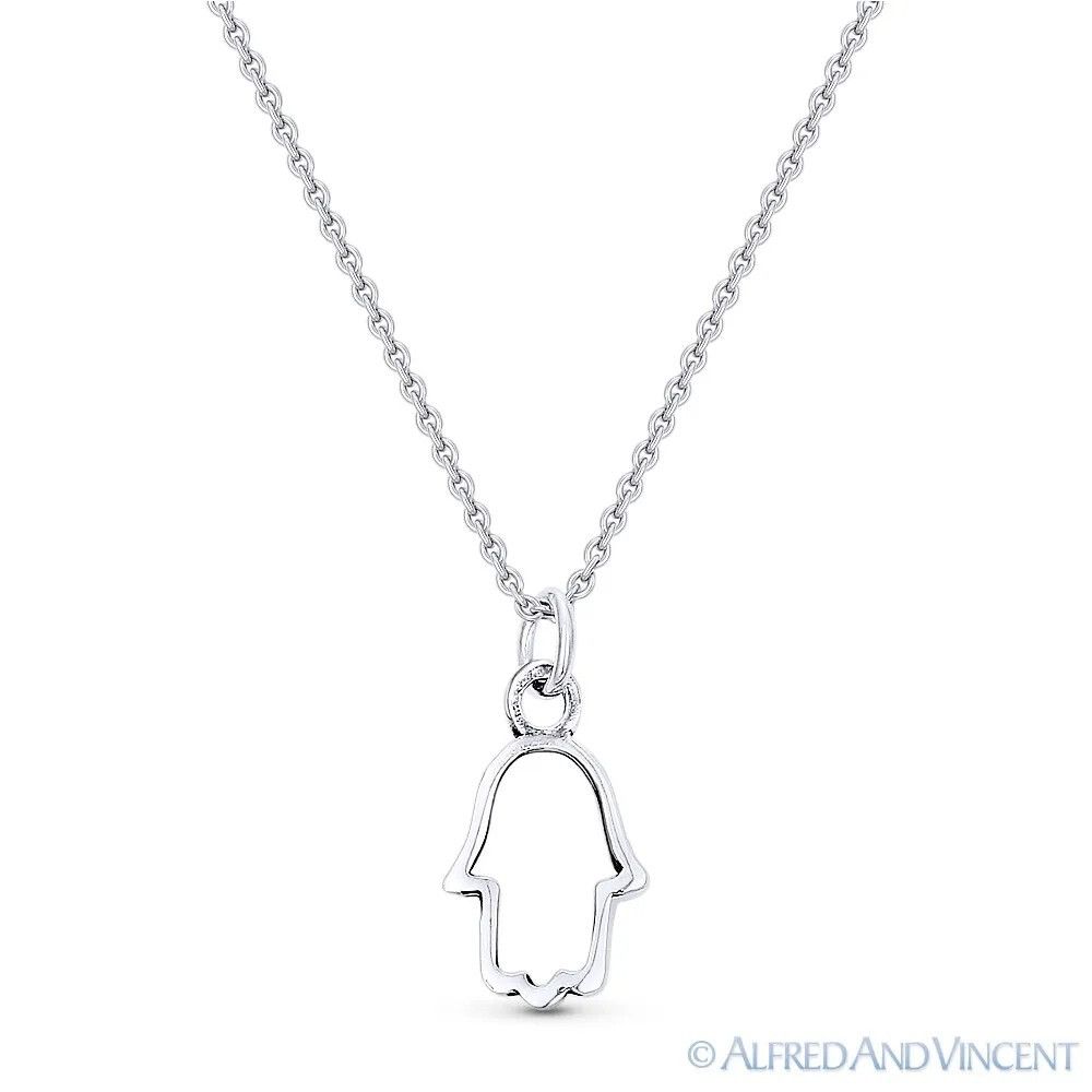 Other Hamsa Hand Evil Eye Charm Open Pendant Size ONE SIZE - 1 Preview