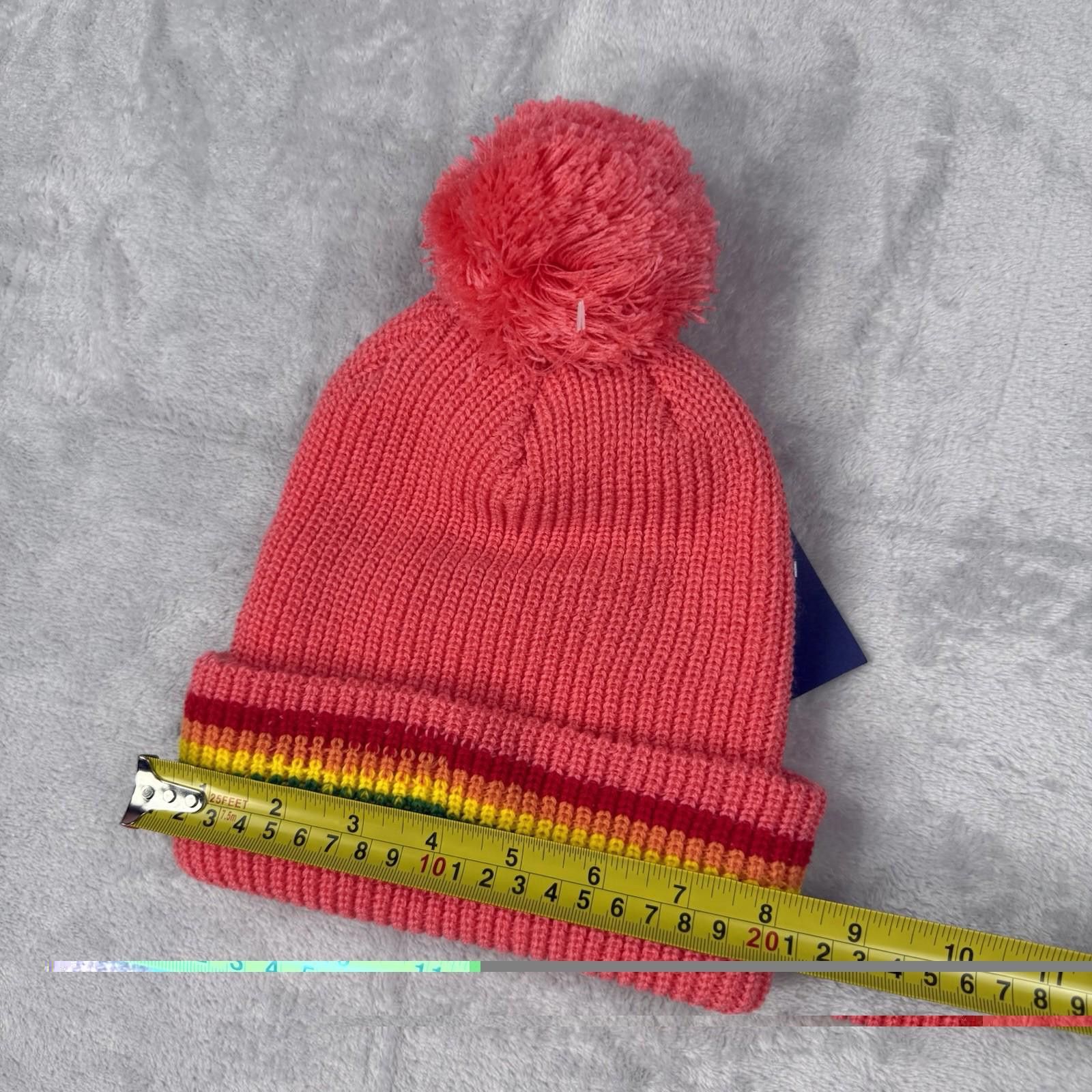 Noah NWT Noah NY Rainbow Stripe Pom Beanie Coral Pink Canada Made Size ONE SIZE - 8 Thumbnail