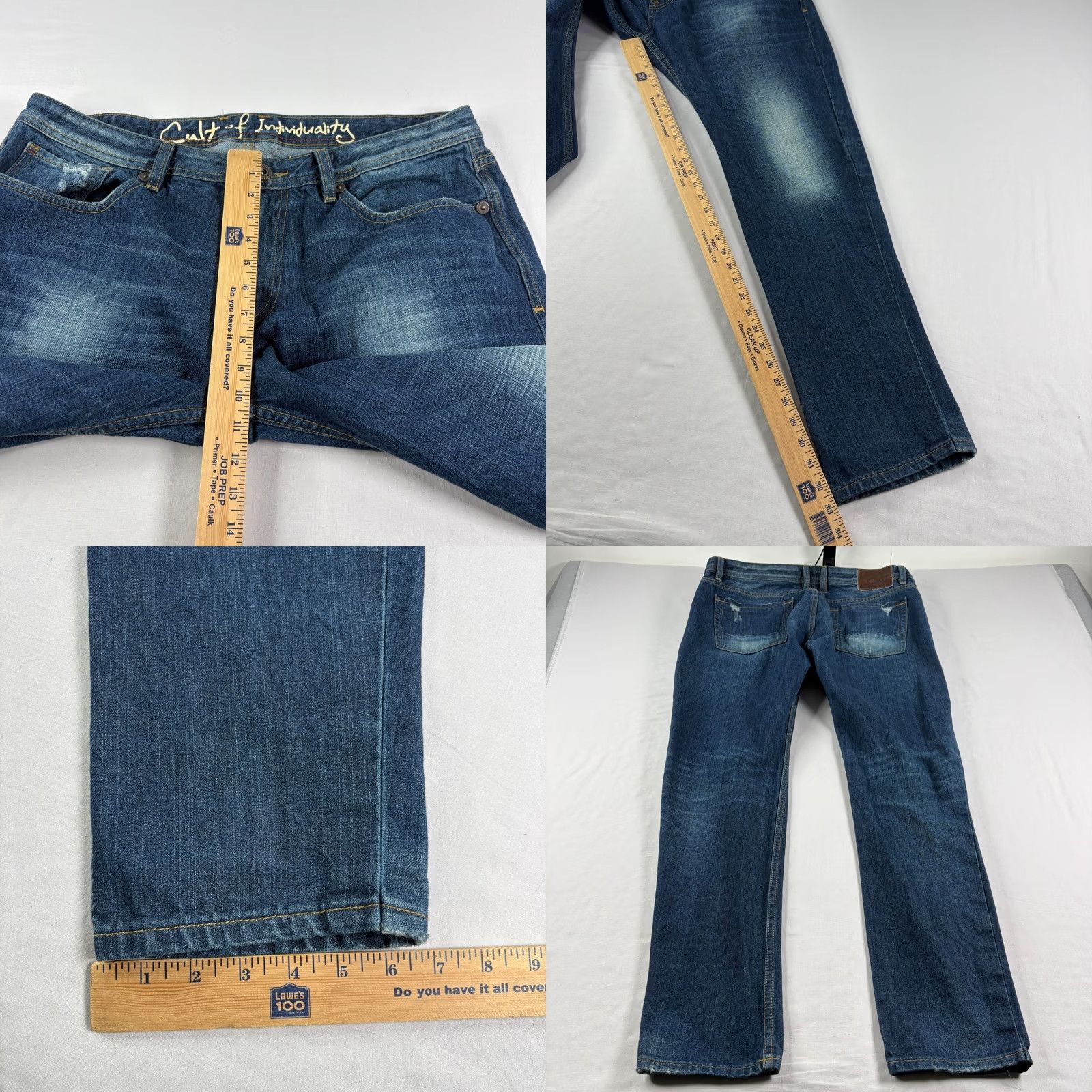 Cult Of Individuality Cult Of Individuality Jeans Mens 38x34 Blue Hagen Relaxed Tapered Distressed Denim Men Jeans Blue 90s Size US 38 / EU 54 - 8 Thumbnail