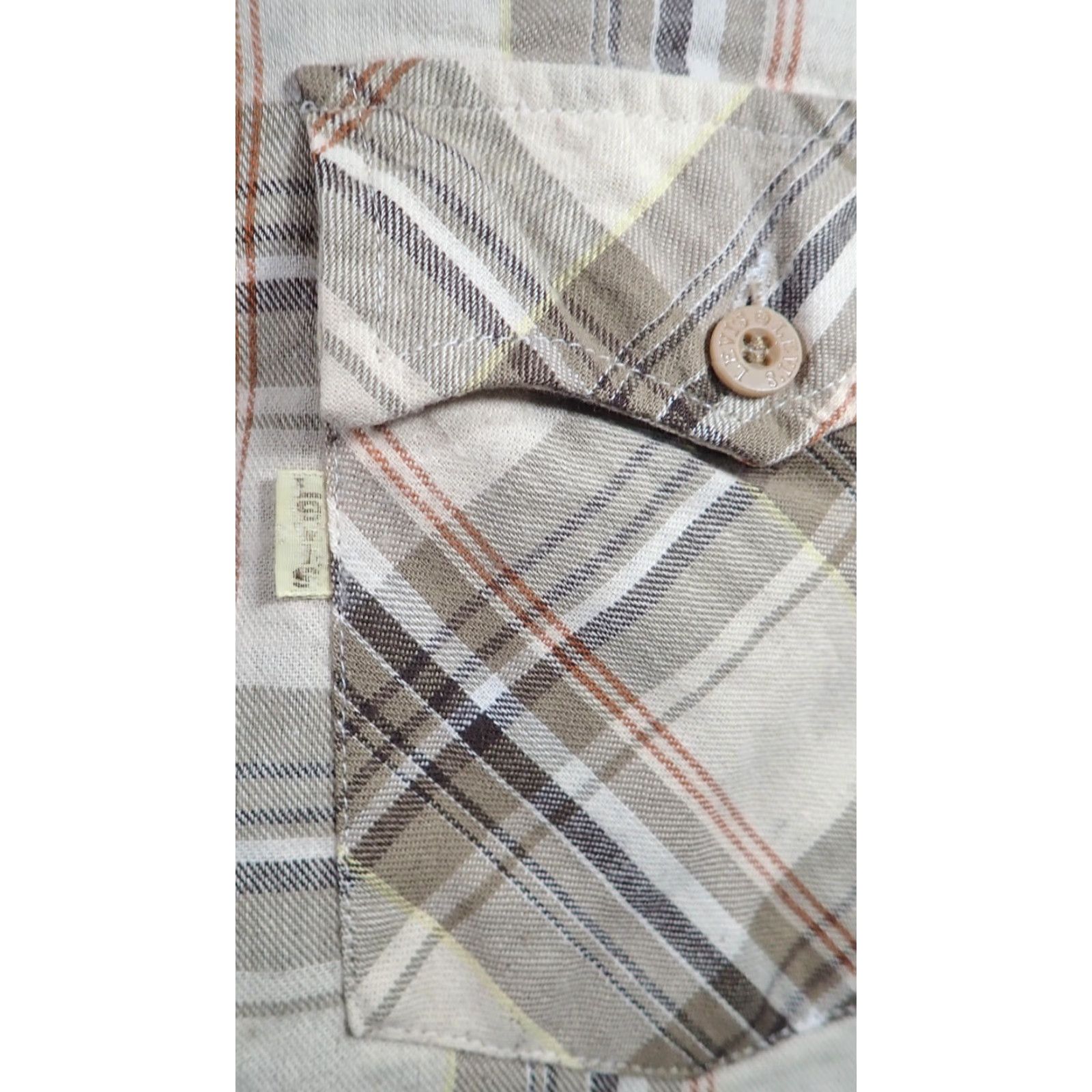 Levi's VINTAGE Levi's Work Shirt Western Flannel Cotton Adult XL Brown Plaid 80s Fall Winter Mens Size US XL / EU 56 / 4 - 3 Thumbnail