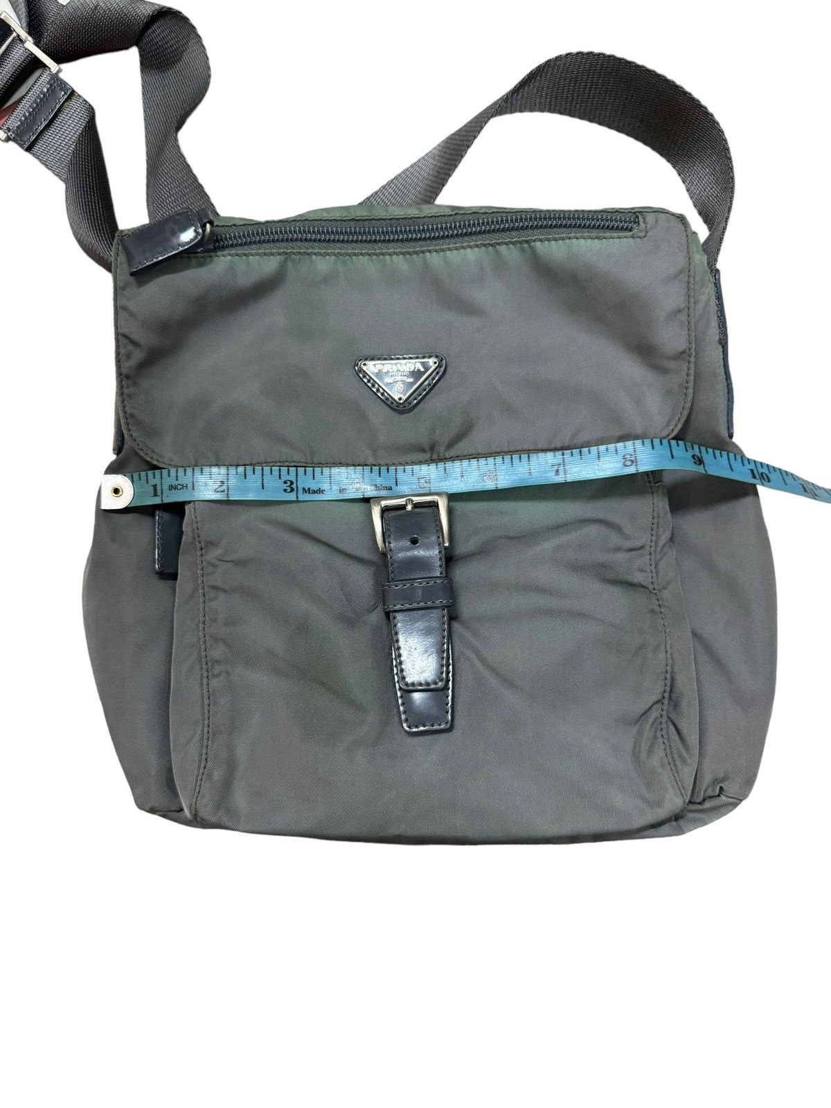 Prada Vtg🔥Prada Tessuto Nylon Green Buckle Crossbody Shoulder Bag Size ONE SIZE - 18 Thumbnail