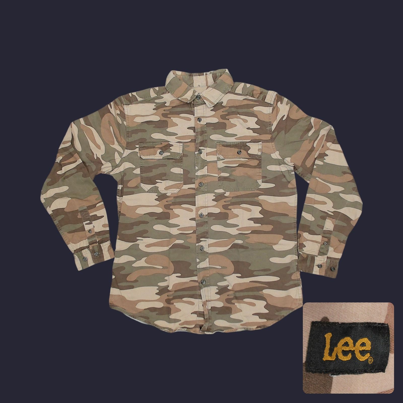 Lee Lee Vintage Y2K Faded Desert Camo Boxy Shacket Size XL / US 12-14 / IT 48-50 - 1 Thumbnail