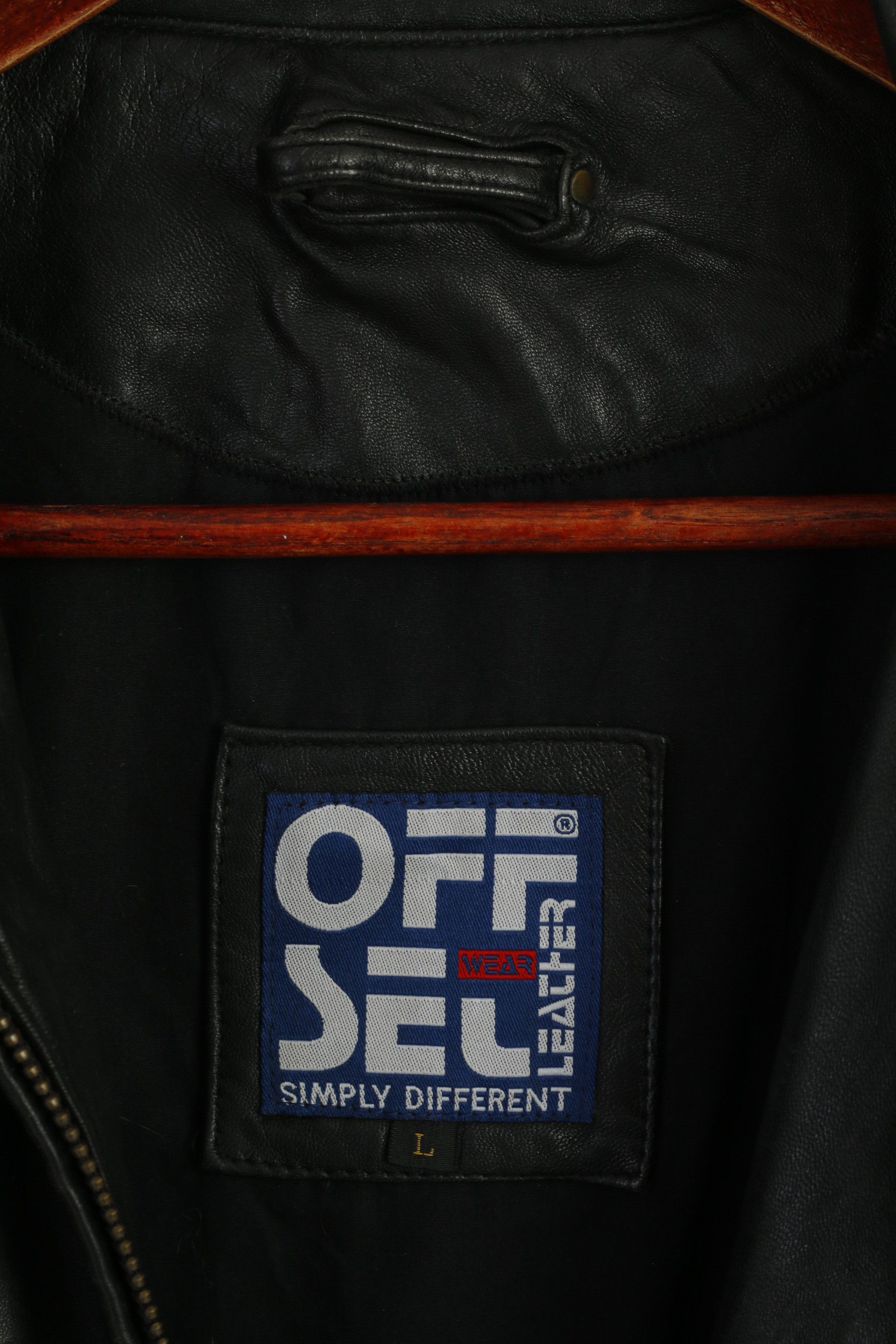 Vintage Offset Wear Men L Jacket Black Leather Soft Pilot 0496 Size US L / EU 52-54 / 3 - 5 Thumbnail