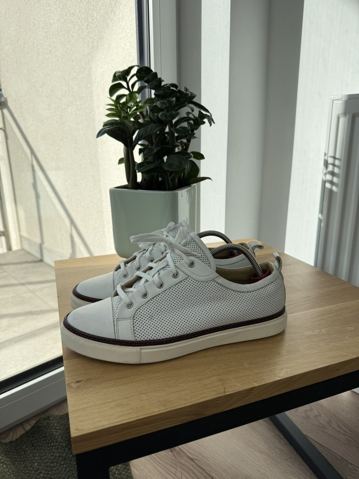 Hermes Hermes Sneakers Leather White logo Shoes 44 Size US 10 / EU 43 - 1 Thumbnail