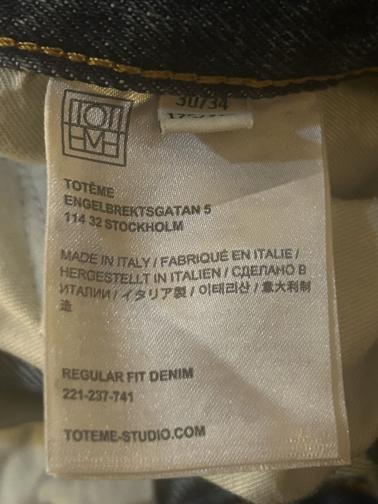 Toteme Toteme Cotton Organic Regular Fit Denim Vintage Wash 425 Size 30" / US 8 / IT 44 - 7 Thumbnail