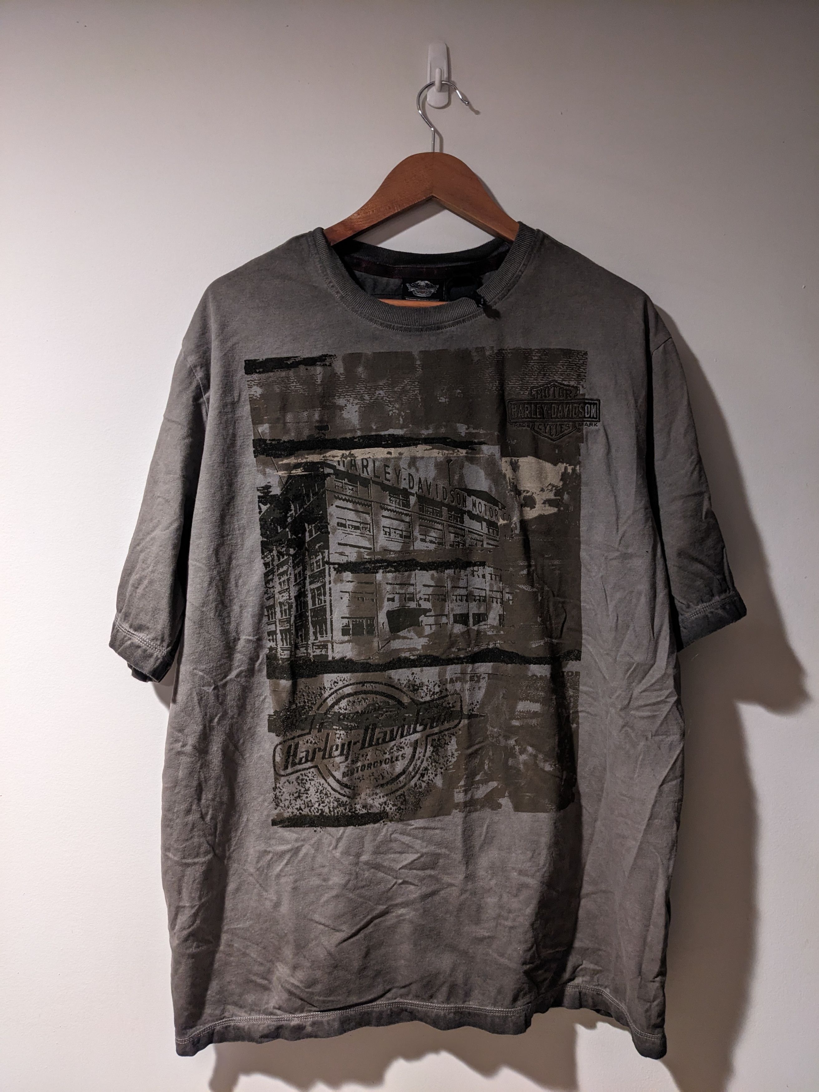Harley Davidson × Vintage Vintage Y2K Harley Davidson Motorcycle American Flag T-Shirt Size US XL / EU 56 / 4 - 1 Thumbnail