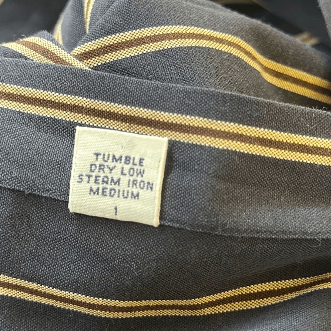 Ralph Lauren VINTAGE Ralph Lauren Crest Shield Shirt Mens XXL Blue Navy Gold Striped Blaire Size US XXL / EU 58 / 5 - 6 Thumbnail