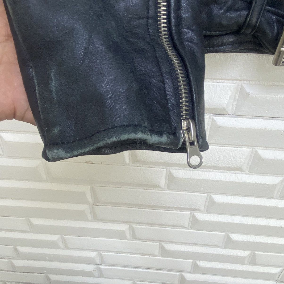 Genuine Leather × Japanese Brand × Leather Japanese Brand Double Collar Leather Jacket Size US XS / EU 42 / 0 - 14 Thumbnail