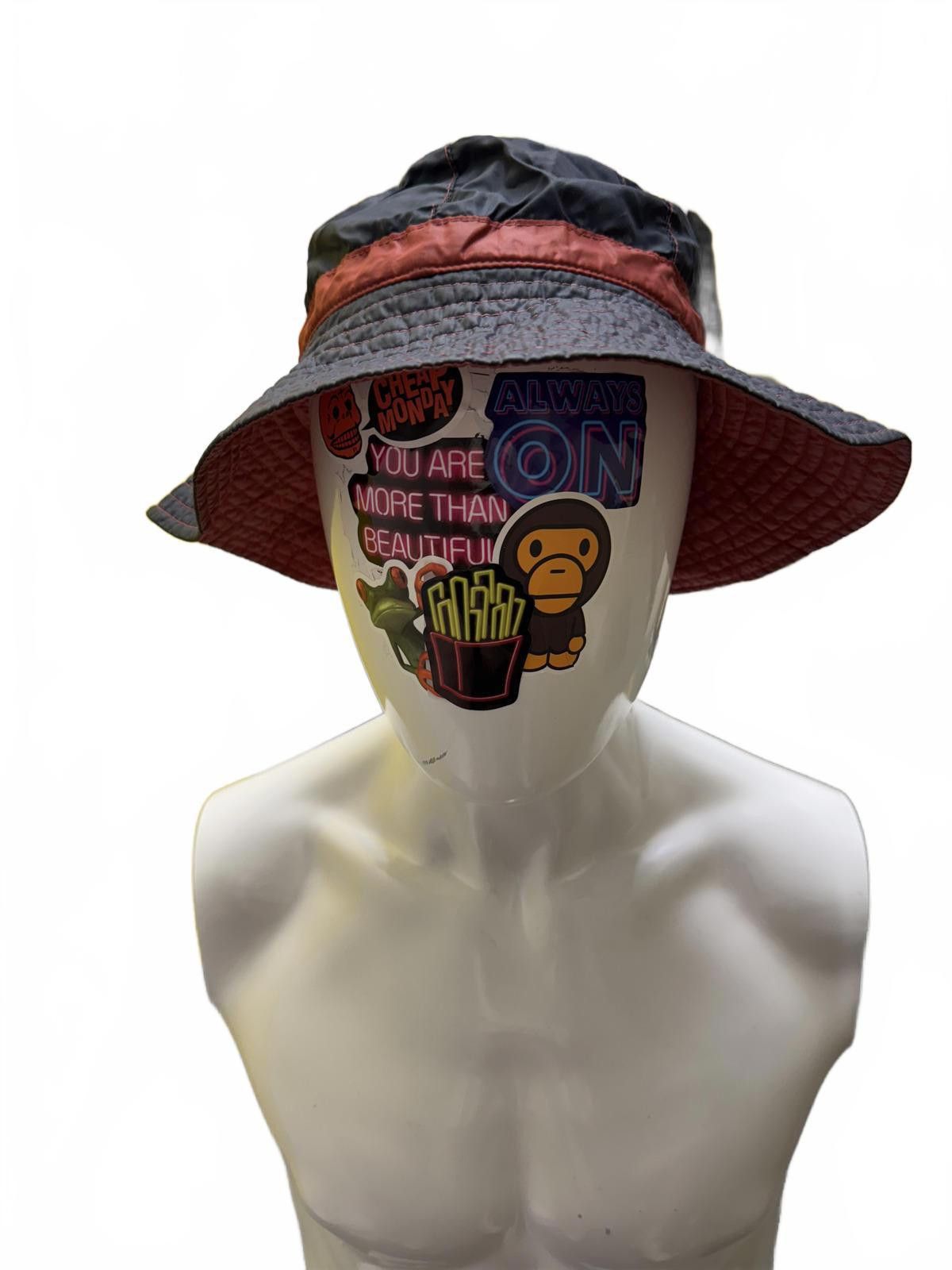 Designer Men's Colour Block Bucket Hat Size ONE SIZE - 2 Thumbnail