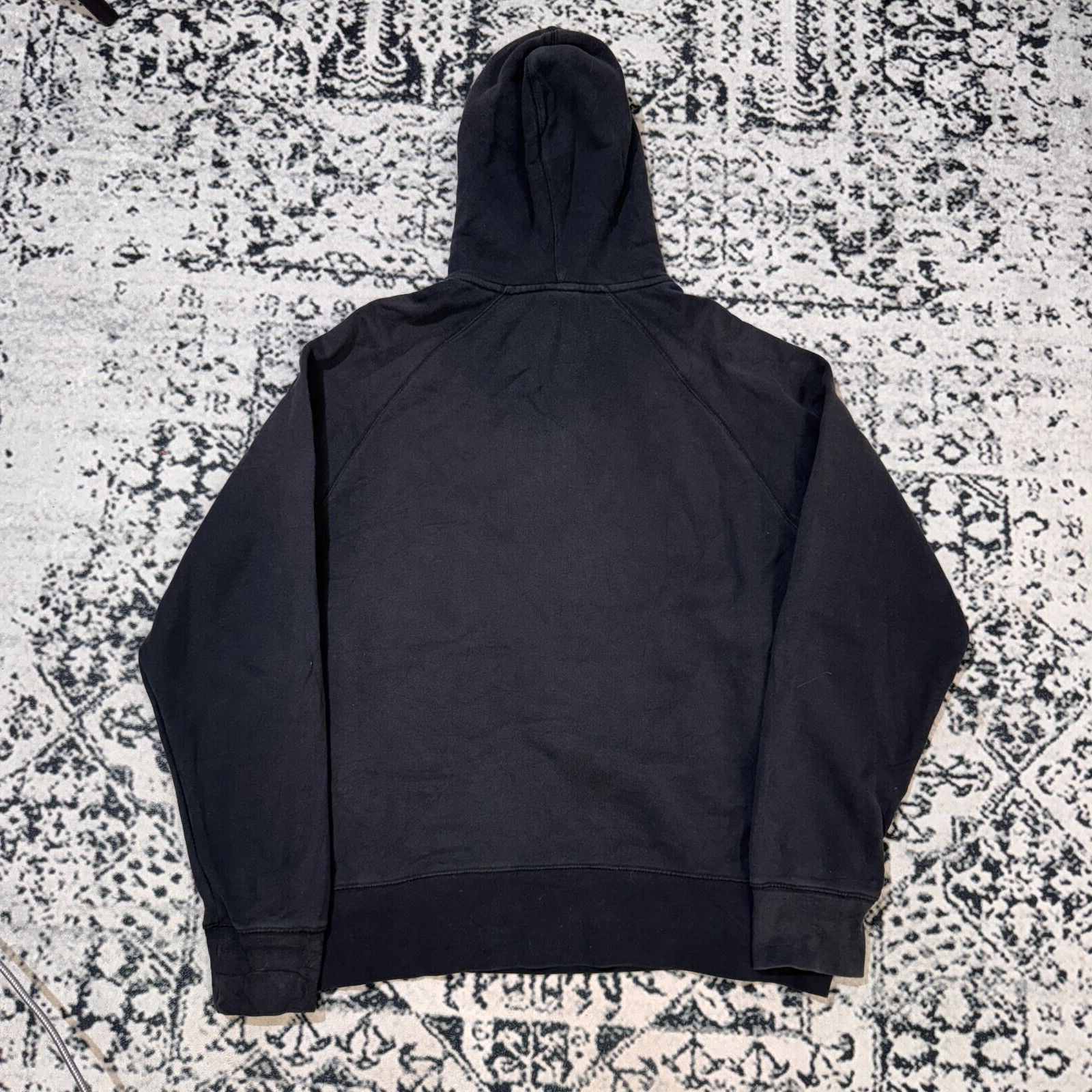Nike × Vintage Nike Black Cotton Hoodie Size XL Y2k 90s Center Swoosh Size US XL / EU 56 / 4 - 14 Thumbnail