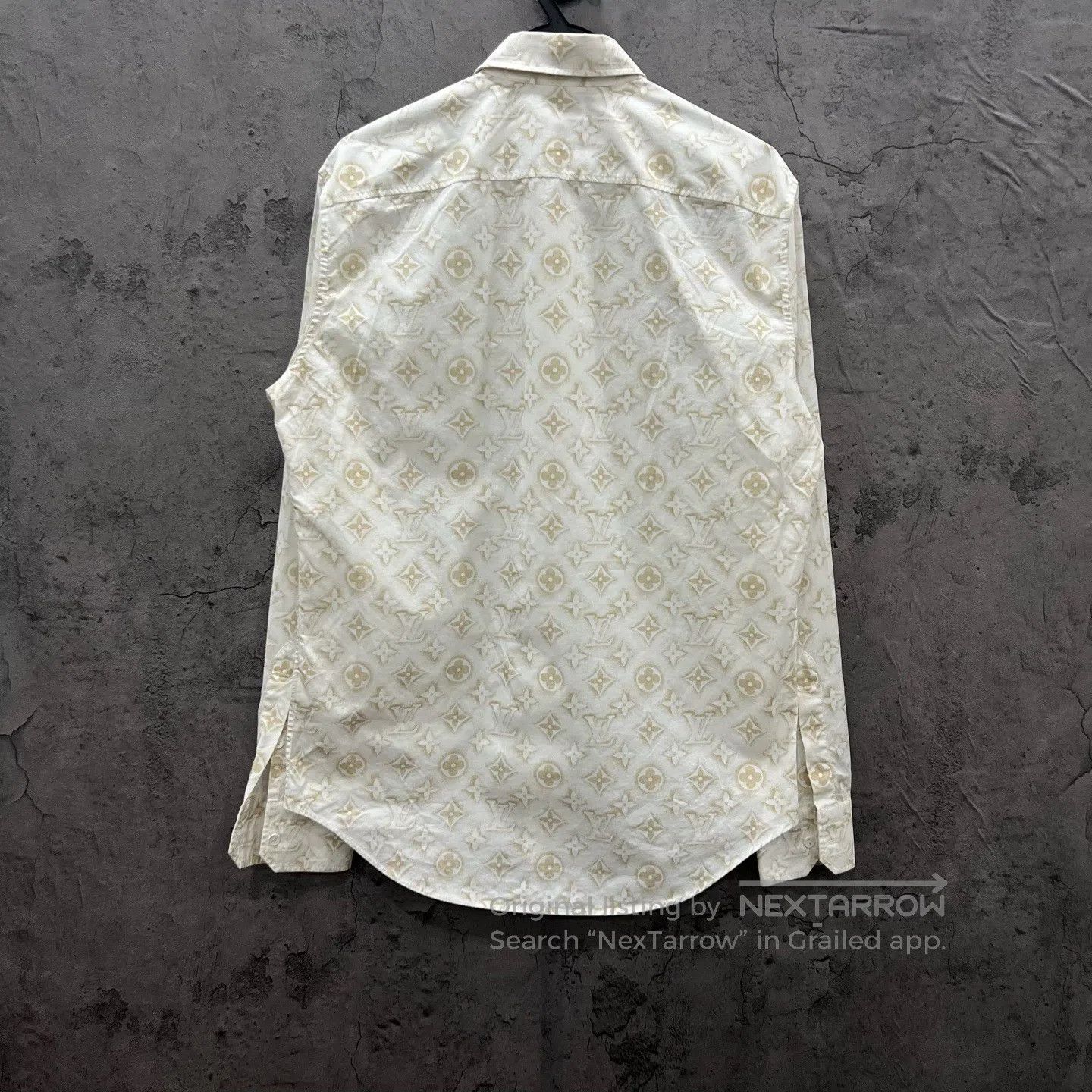 Louis Vuitton Louis Vuitton Beige All-Over Logo Print Shirt| Size US S / EU 44-46 / 1 - 2 Thumbnail