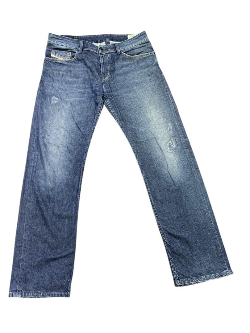 Diesel Diesel Waykee Regular Straight Repaired Distressed Denim Size US 35 - 1 Thumbnail