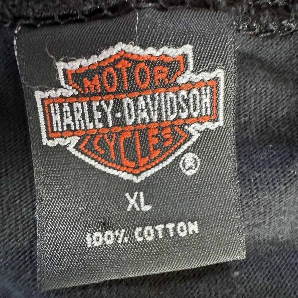 Harley Davidson × Vintage Y2K Harley-Davidson Blue Fire Logo Tee Size XL / US 12-14 / IT 48-50 - 5 Thumbnail