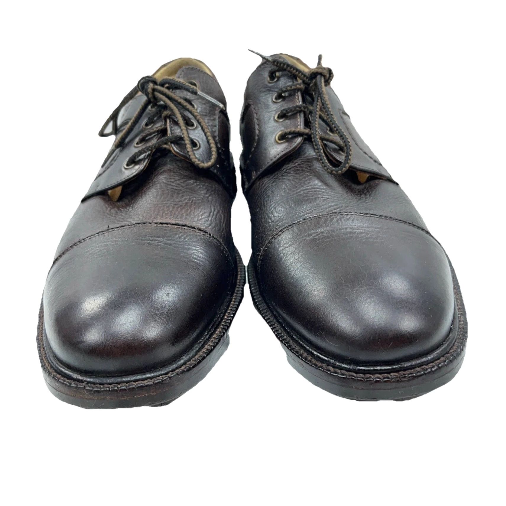 Johnston & Murphy Johnston & Murphy Dress Oxford Shoes Cap Toe Brown Leather 20-8922 M 10 Mens Brogue Sheepskin Lining Leather Upper Brown Style Classic Size ONE SIZE - 5 Thumbnail