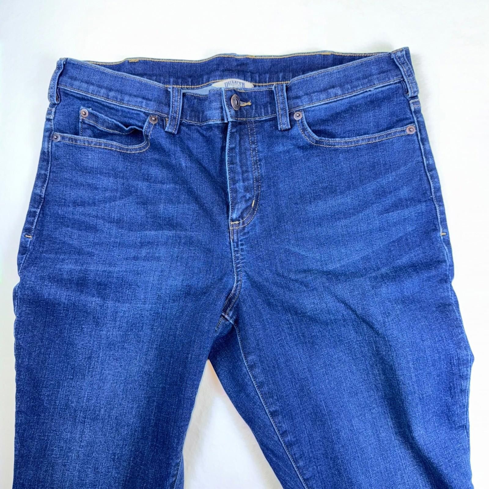 Duluth Trading Company Duluth Trading Co Womens Skinny Jeans Dark Wash 12 Long Size 34" / US 12 / IT 48 - 5 Thumbnail