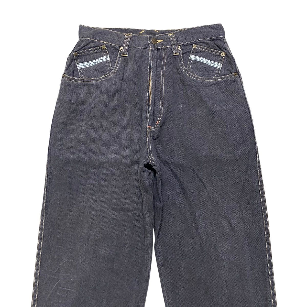 Vintage VOLUME FIVE Black Denim Baggy Skater Pant Size US 29 - 3 Thumbnail