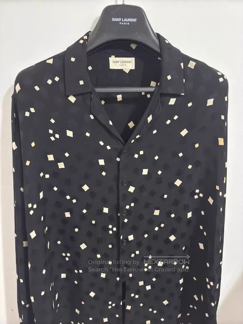 Saint Laurent Paris Saint Laurent Paris Silk Black and White Checkered Shirt i Size S / US 4 / IT 40 - 4 Thumbnail