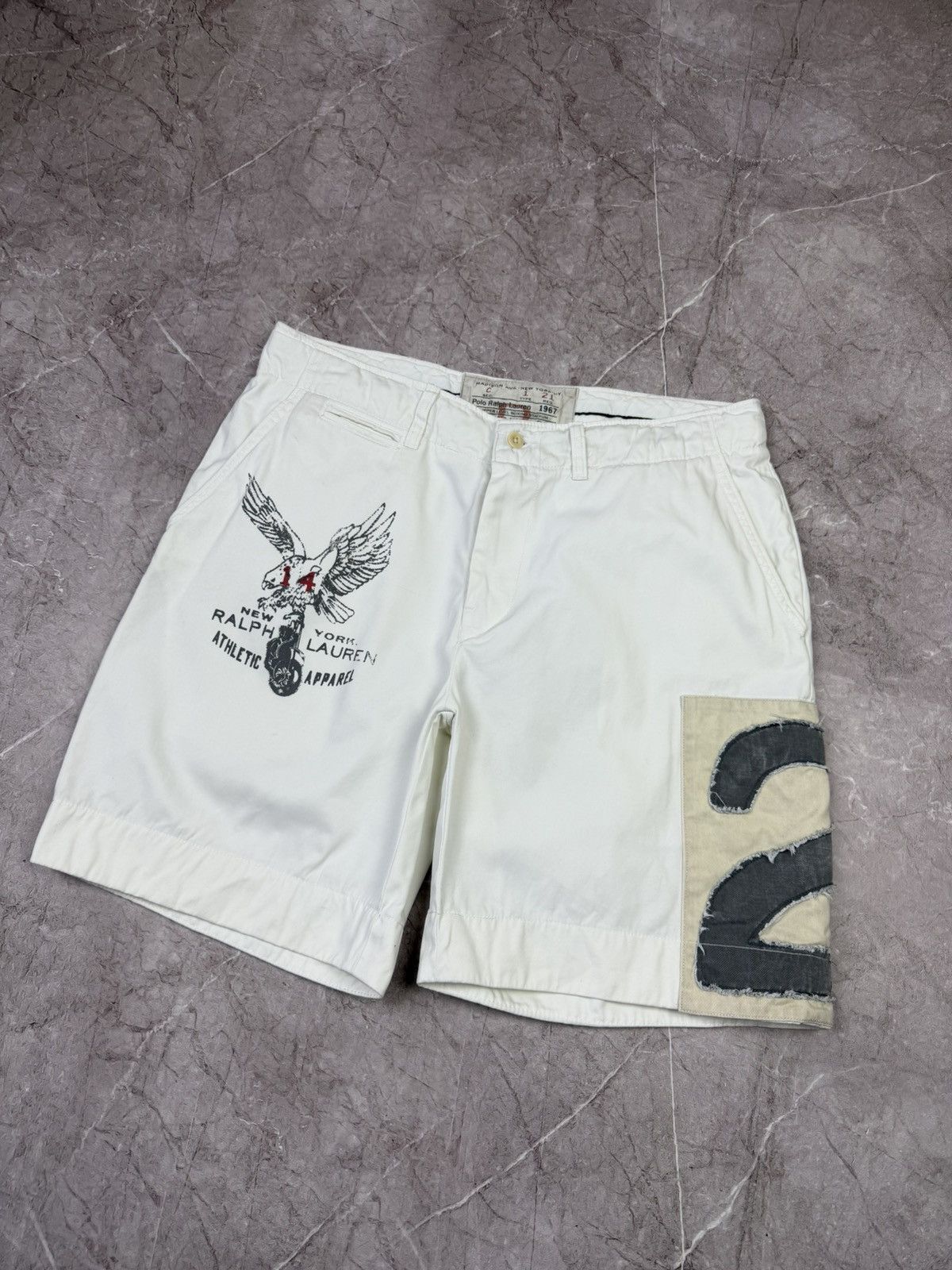 Polo Ralph Lauren VTG Style Polo Ralph Lauren Boxing Club Shorts White Size US 34 / EU 50 - 2 Thumbnail