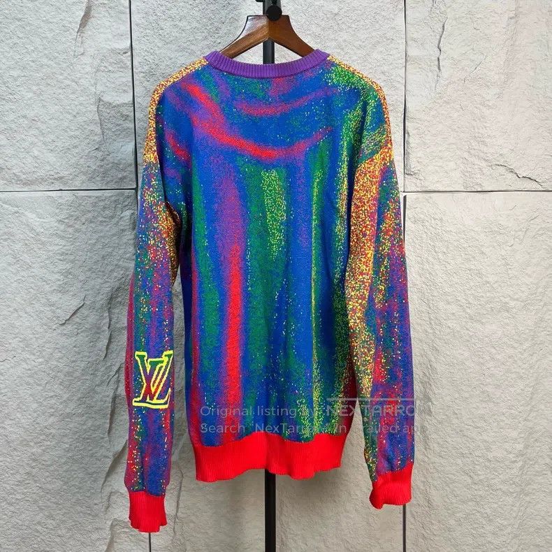 Louis Vuitton Louis Vuitton Arm-embroidered color gradient crewneck swea Size US M / EU 48-50 / 2 - 2 Thumbnail