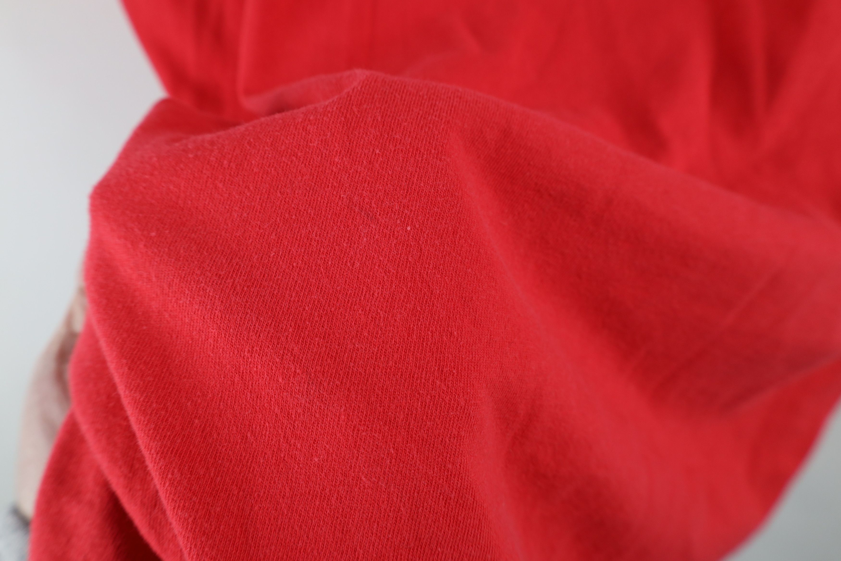 Vintage Vintage 90s Streetwear Blank V-Neck T-Shirt Red Cotton Size US S / EU 44-46 / 1 - 6 Thumbnail