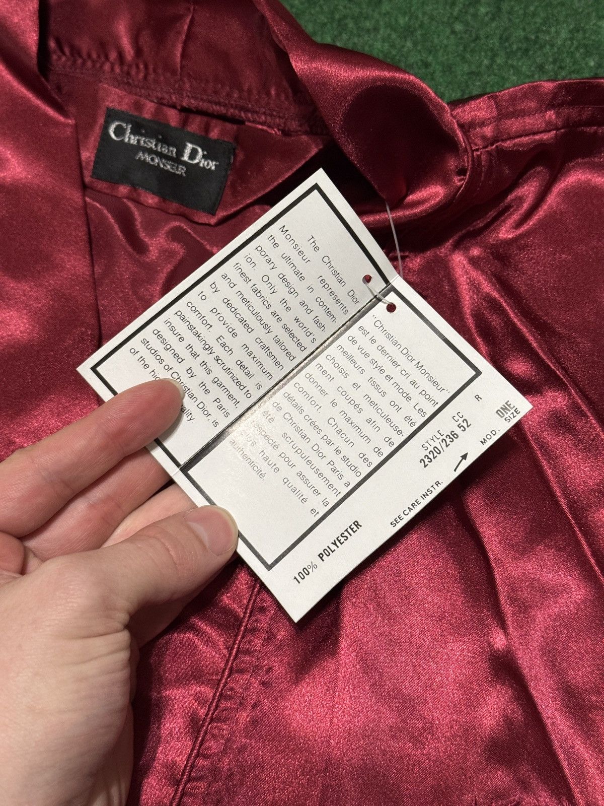Christian Dior Monsieur Vintage Christian Dior Monsieur New With Tags Satin Robe Size ONE SIZE - 4 Thumbnail