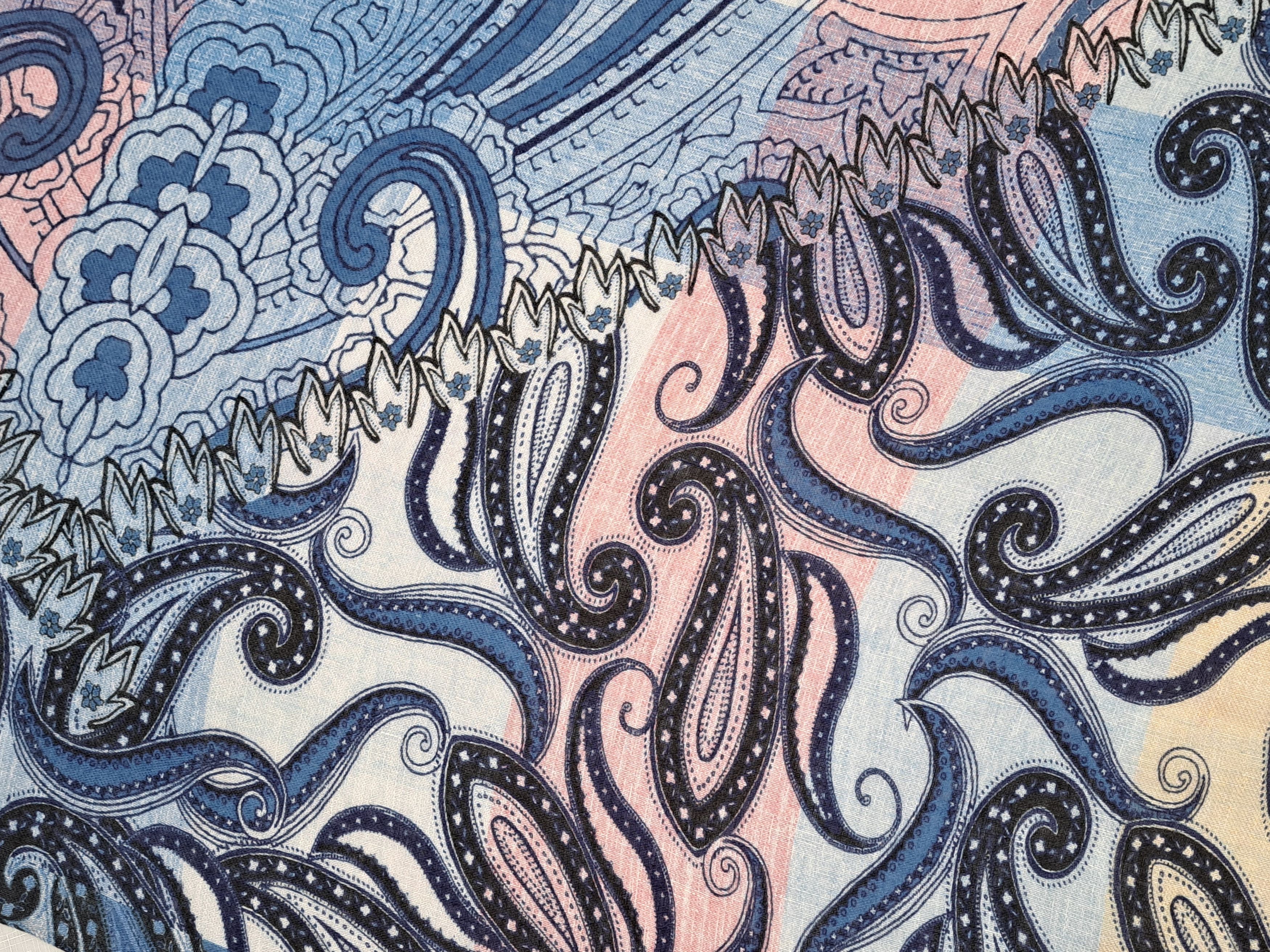 Etro ETRO linen large paisley scarf. Made in Italy. Size ONE SIZE - 9 Thumbnail