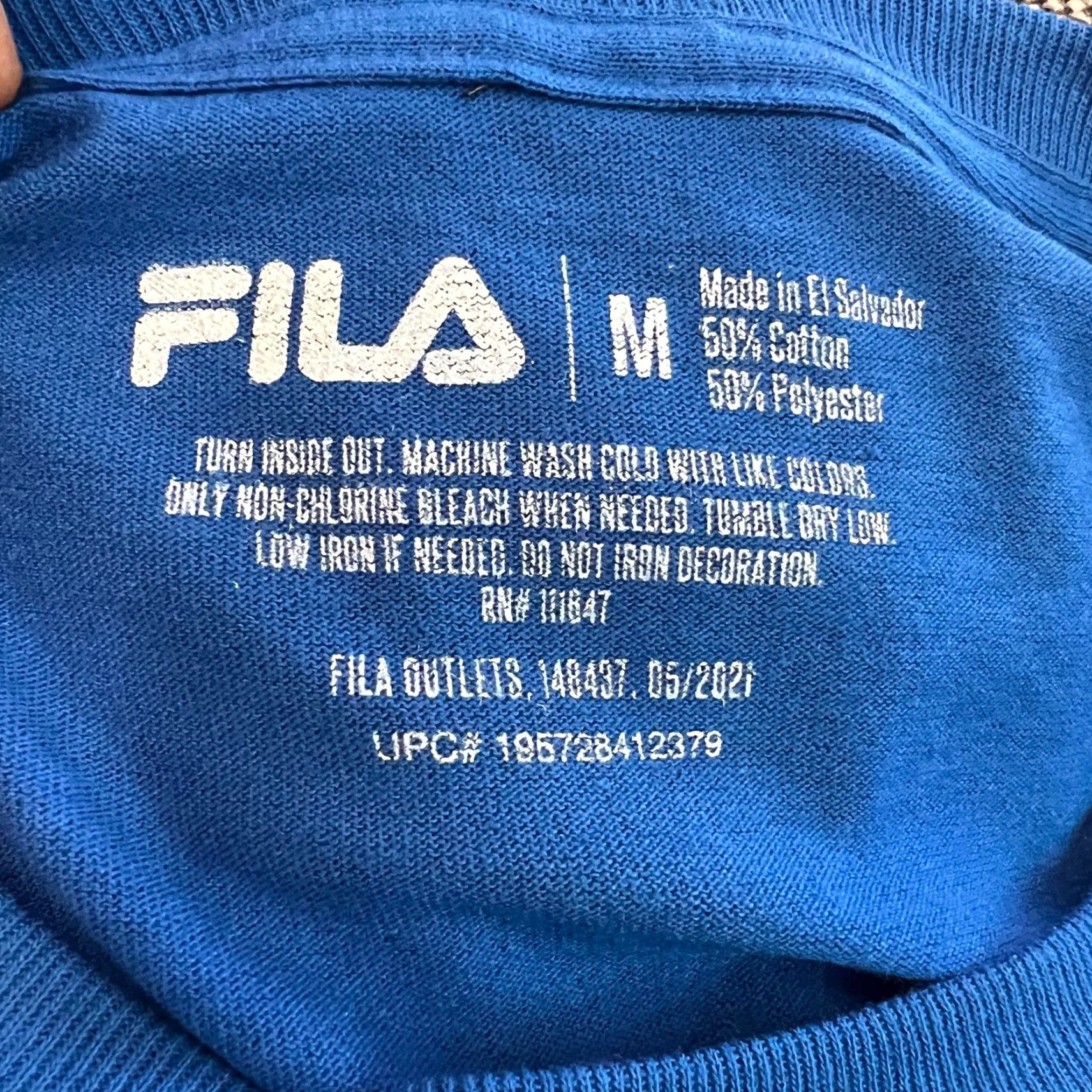 Fila FILA Mens Graphic Crew Neck Short Sleeves T Shirt Blue Medium Size US M / EU 48-50 / 2 - 5 Thumbnail