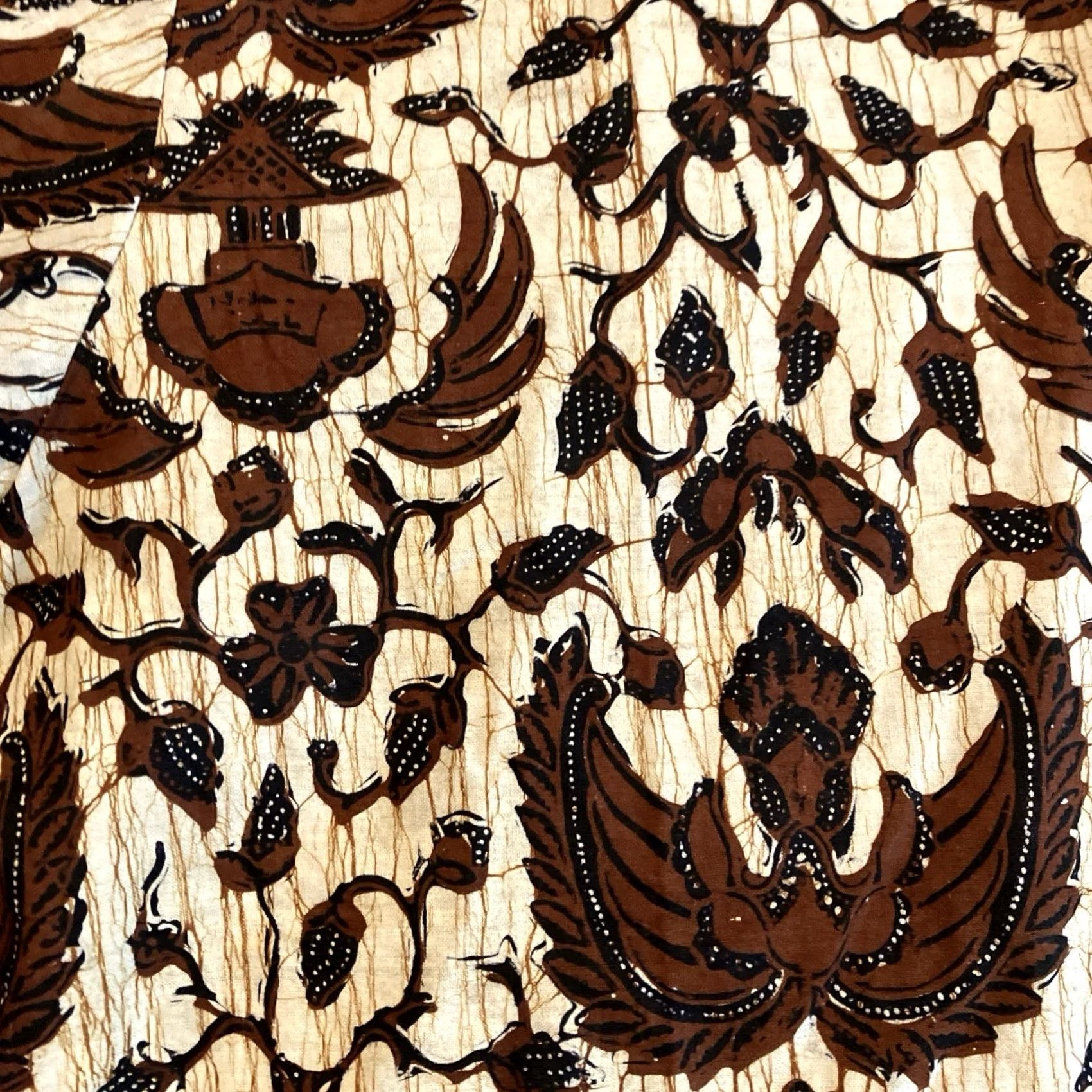 Vintage VINTAGE PILOT Short Sleeve Hawaiian / Batik Print Shirt Large Brown Cotton Button-Up Shirts Mens 15 1/2" 3Pockets Casual Summer 0 Size US L / EU 52-54 / 3 - 3 Thumbnail