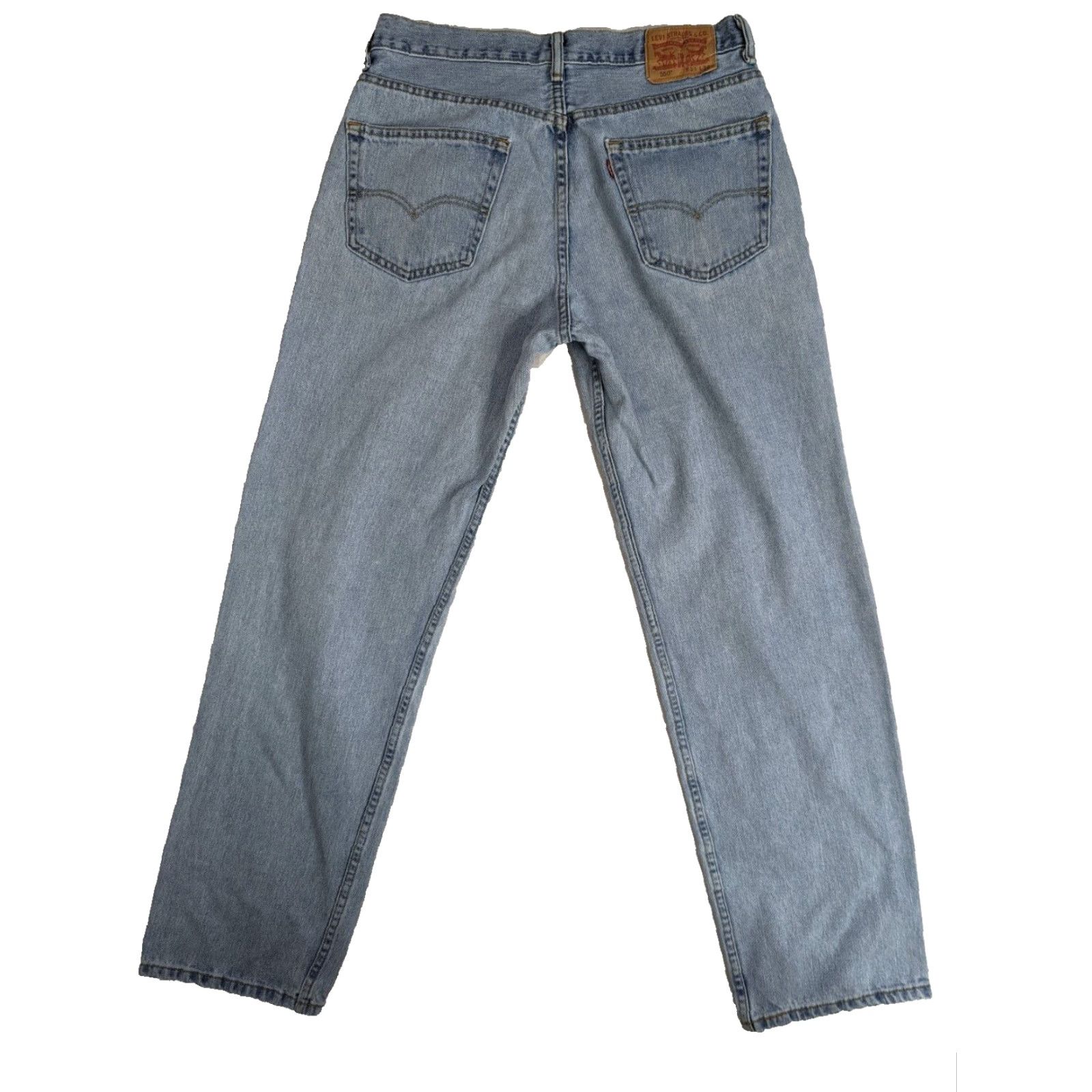 Levi's VINTAGE Levi's 550 Jeans Relaxed Straight Fit Cotton Light Wash 34x34 Men Jeans M1J Retro Cowboy Rockabilly Theme Size US 34 / EU 50 - 2 Thumbnail