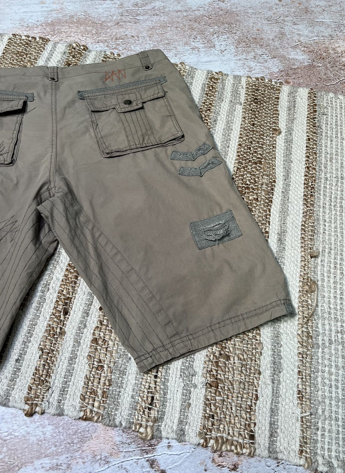 Japanese Brand × Vintage Vintage Japanese cargo patchwork shorts Size US 33 - 8 Thumbnail