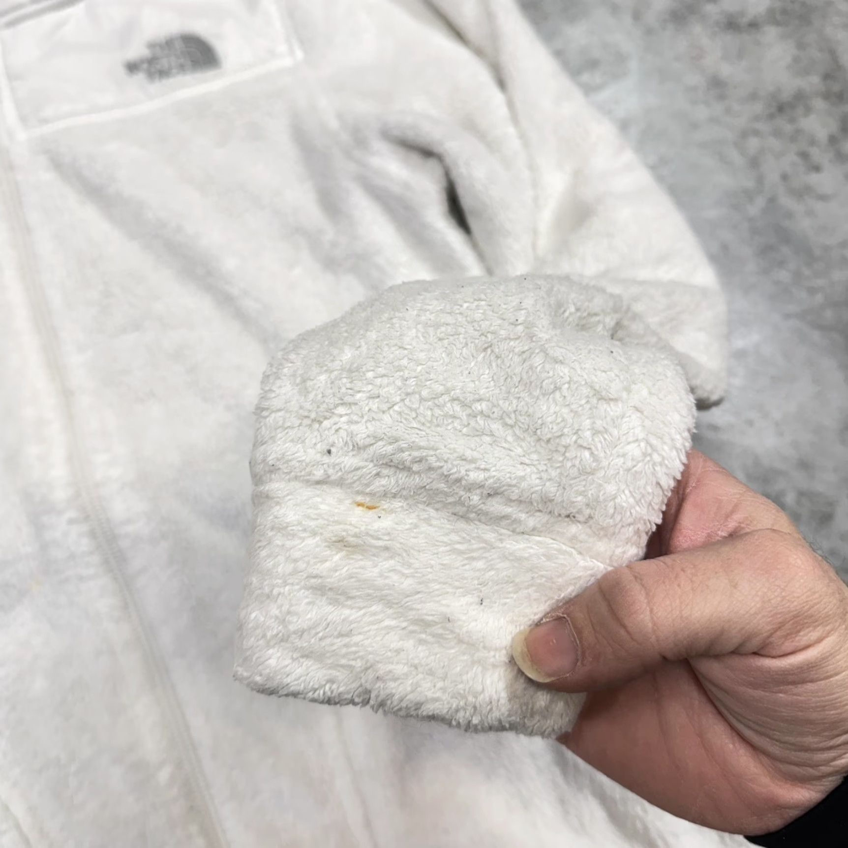 The North Face The North Face Jacket Womens XS White Fuzzy Fleece Hooded Full Zip Warm Cozy Size XS / US 0-2 / IT 36-38 - 3 Thumbnail