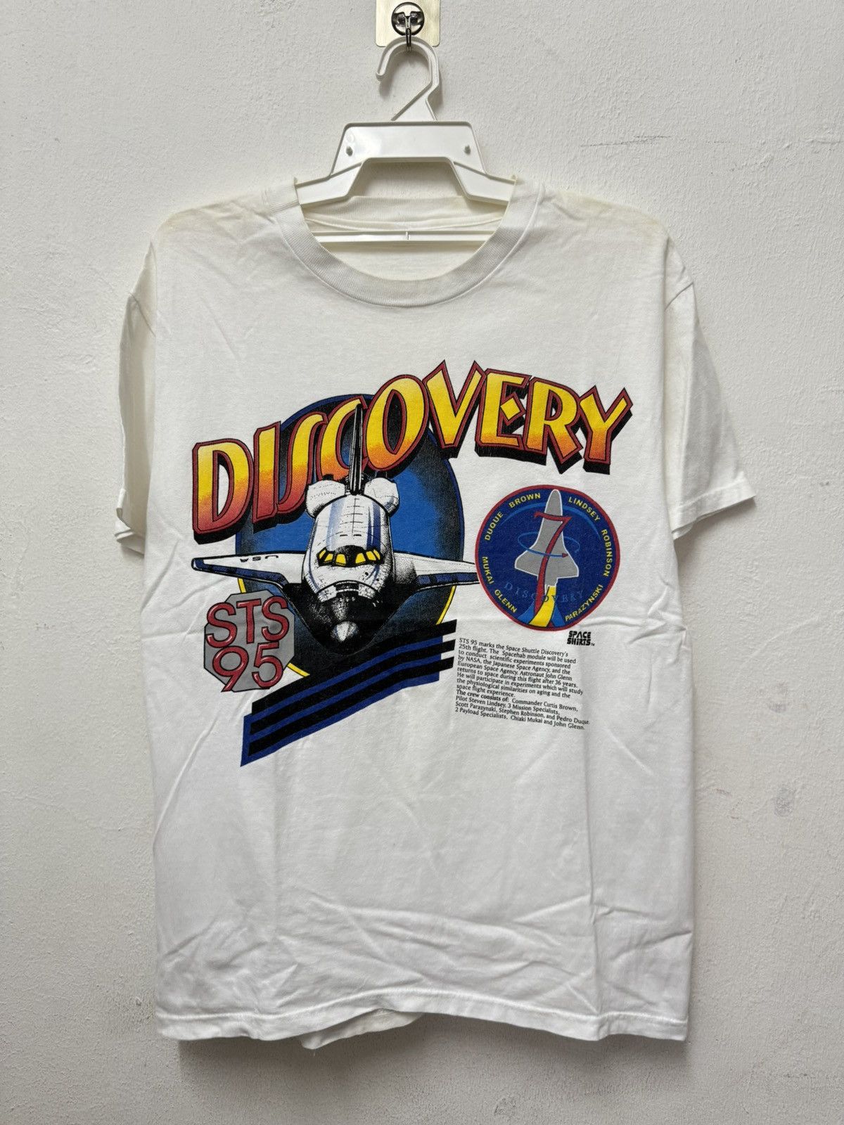 NASA × Vintage Vintage 90’s Nasa Discovery History Discovery STS95 T shirt Size US M / EU 48-50 / 2 - 1 Thumbnail